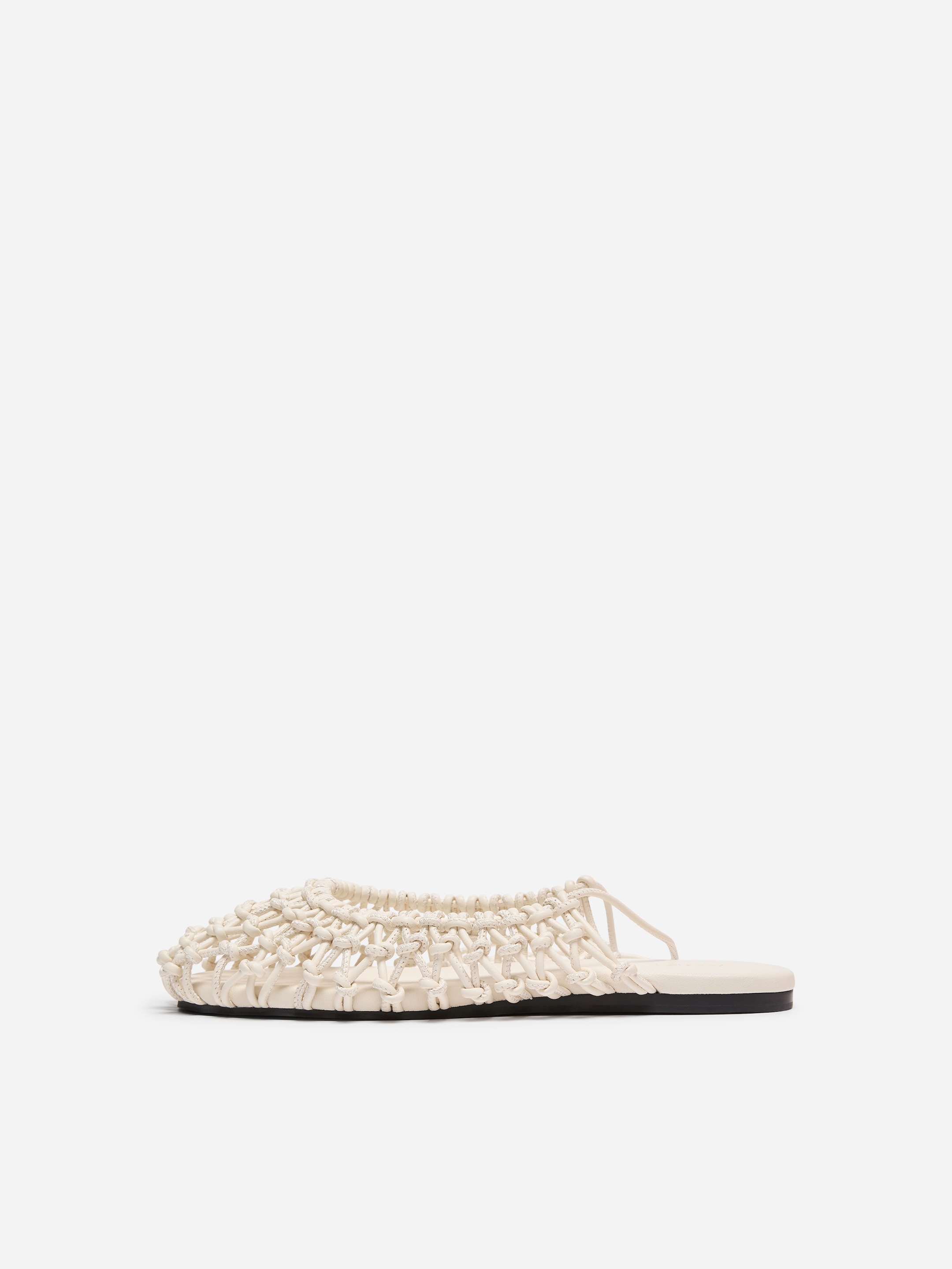 Ballerine slingback in pelle intrecciata - Bianco sporco - Women - StillMedia/DescriptiveStillLife - 1