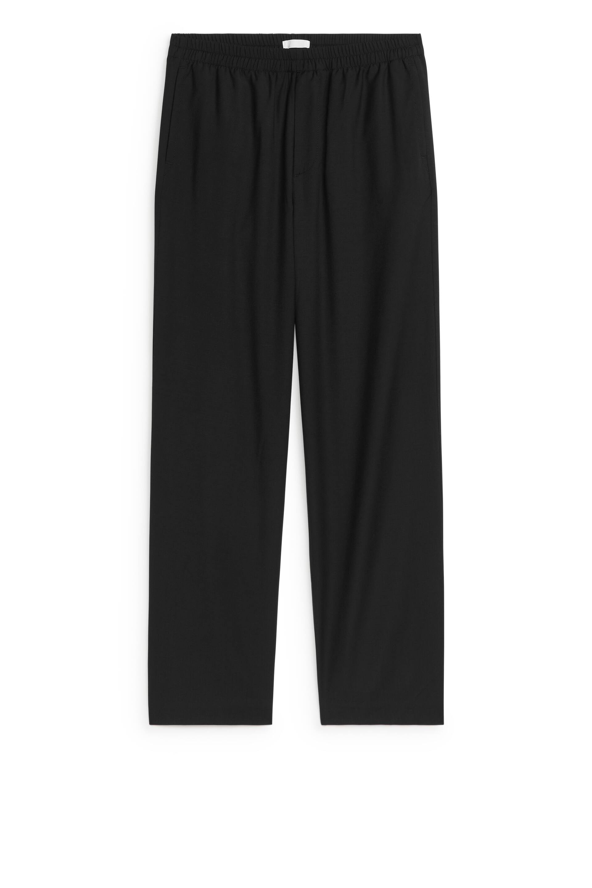 Visa större bild: Vida ullbyxor - Svart - HERR | H&M SE 1