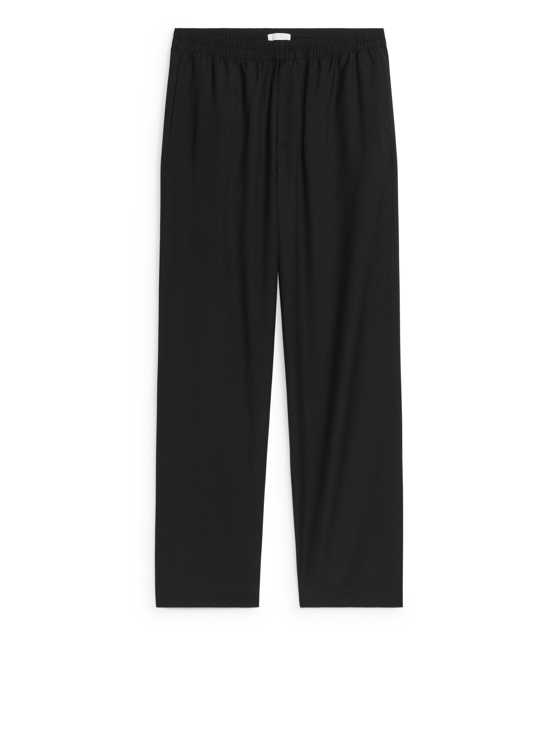 Wide Wool Trousers - Black - Loose fit - Men - StillMedia/DescriptiveStillLife - 1