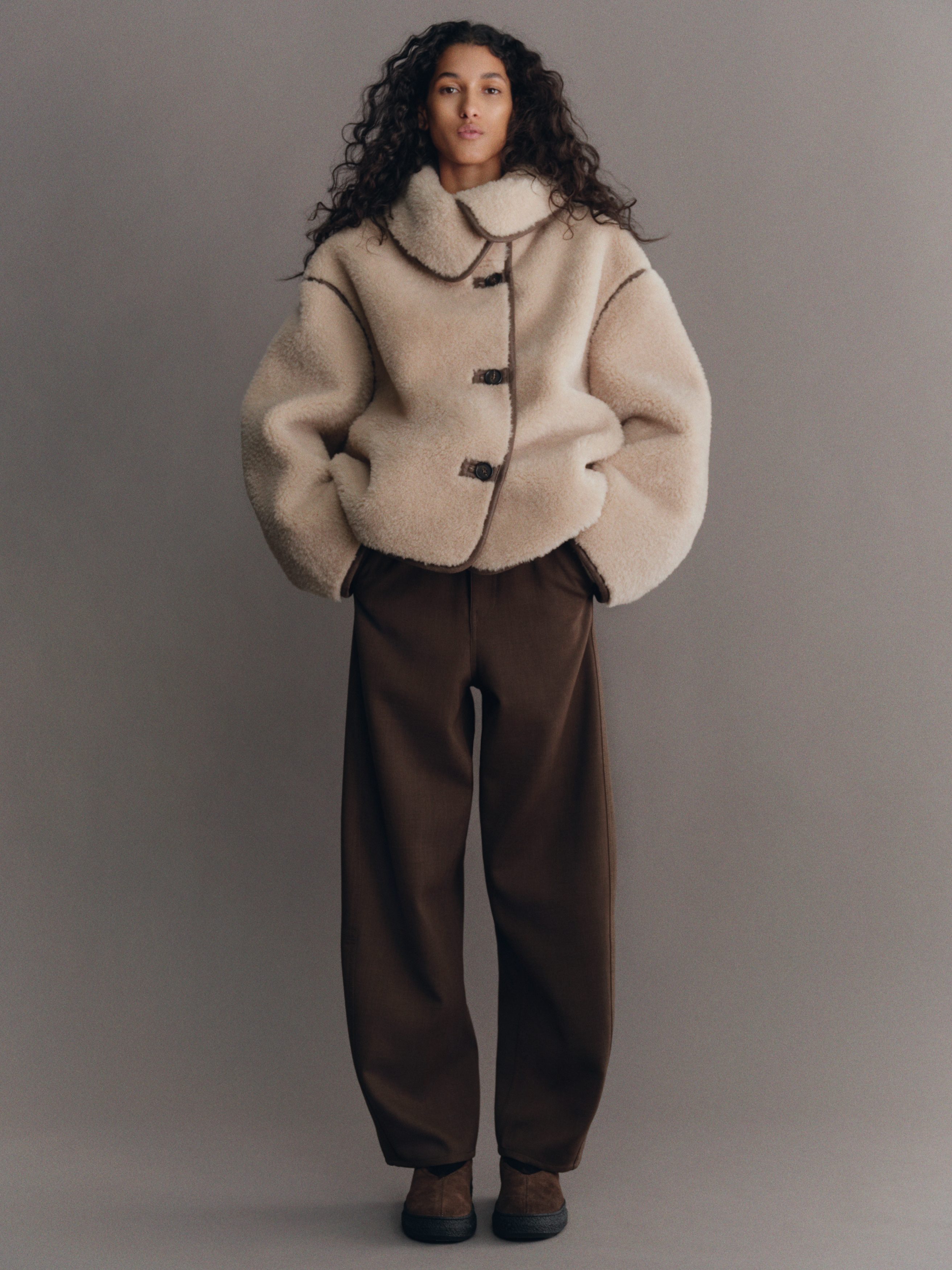 Short Pile Jacket - Beige - Loose fit - Women - StillMedia/Environmental - 1