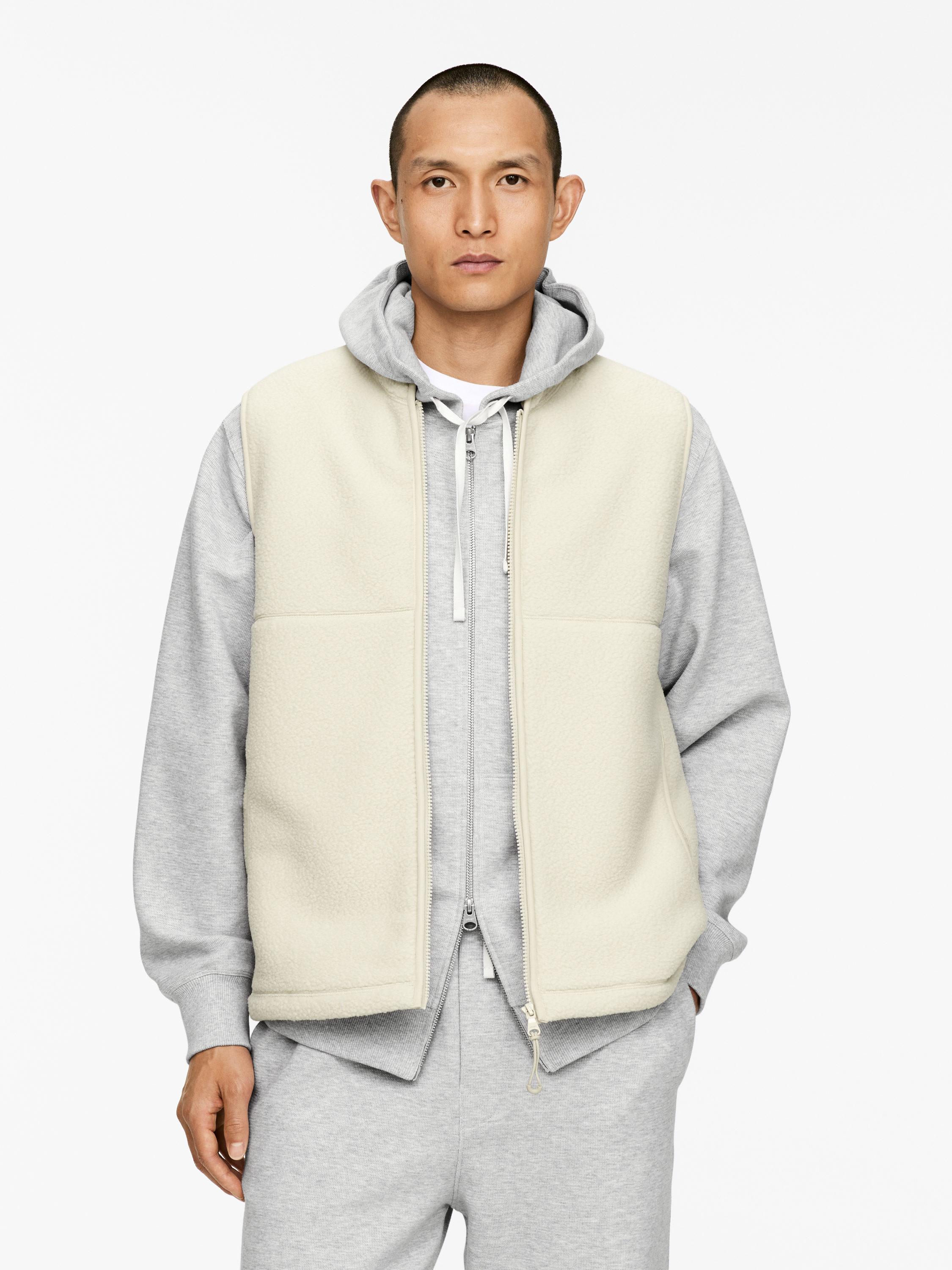 Active Fleece Vest - Beige - Regular fit - Men - StillMedia/Lookbook - 13