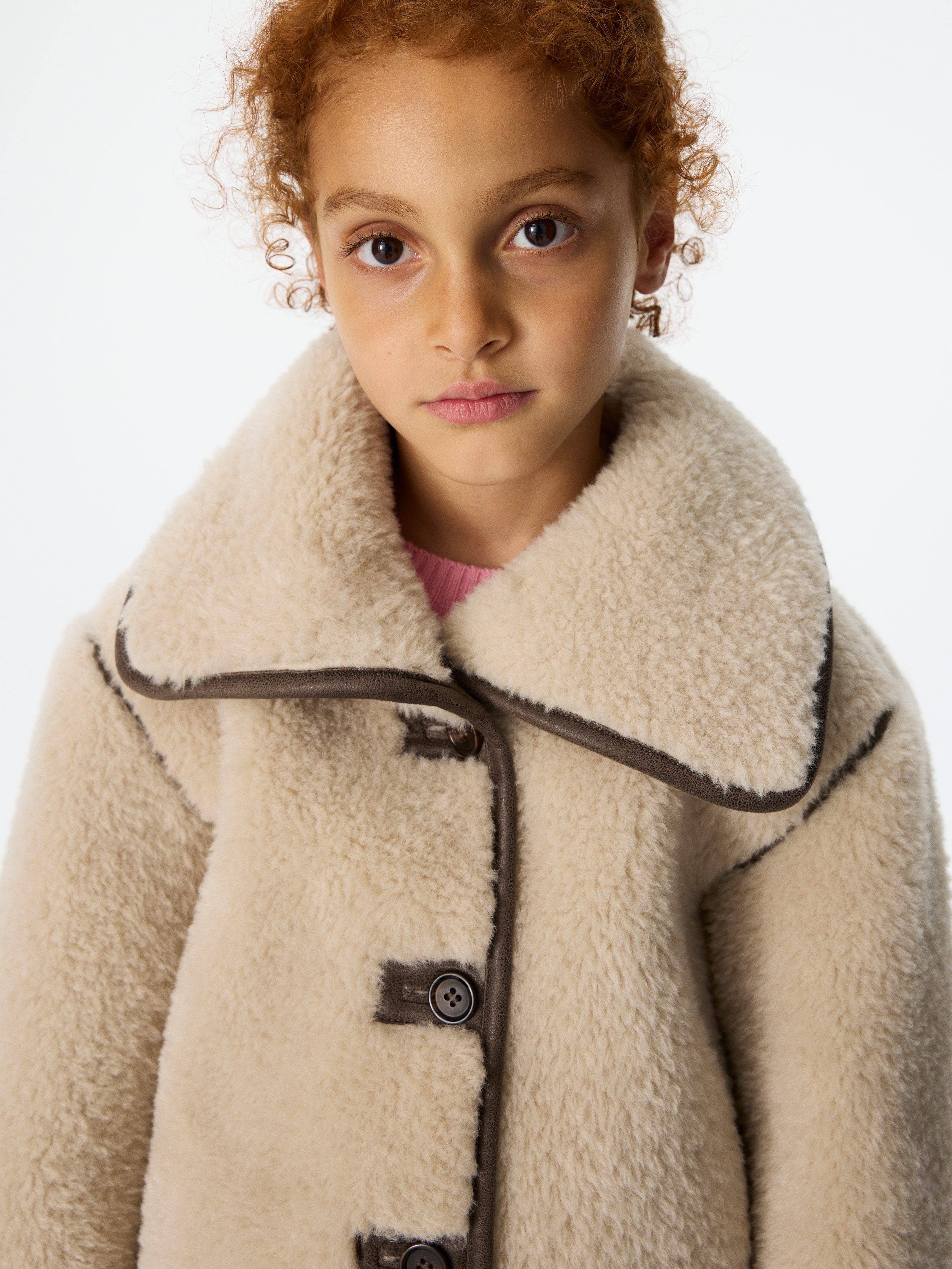 Short Pile Jacket - Beige - Loose fit - Children - StillMedia/Environmental - 1