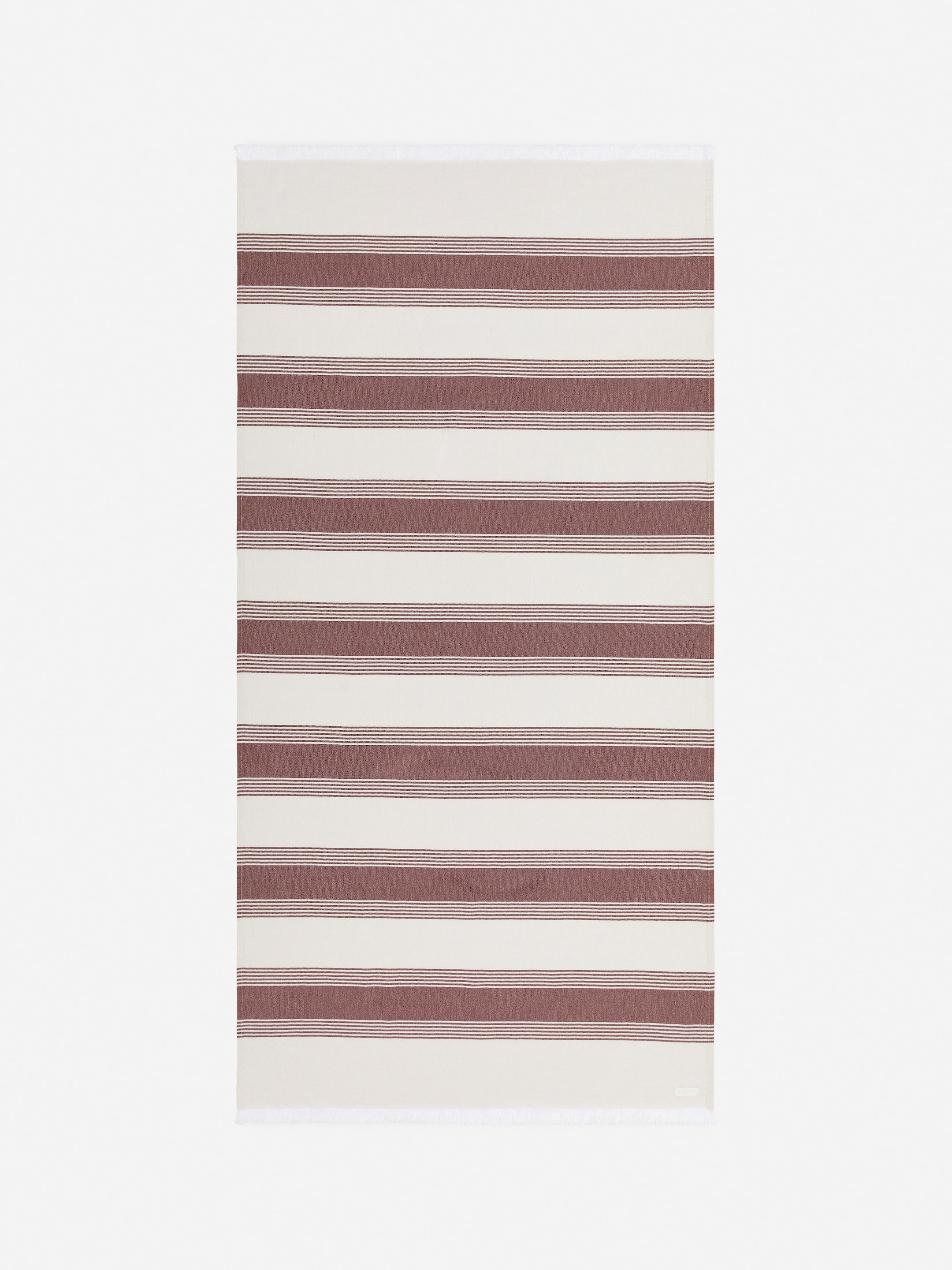 Zobraziť väčší obrázok: Bavlnená plážová deka - Off White/Burgundy - HOME | H&M SK 2