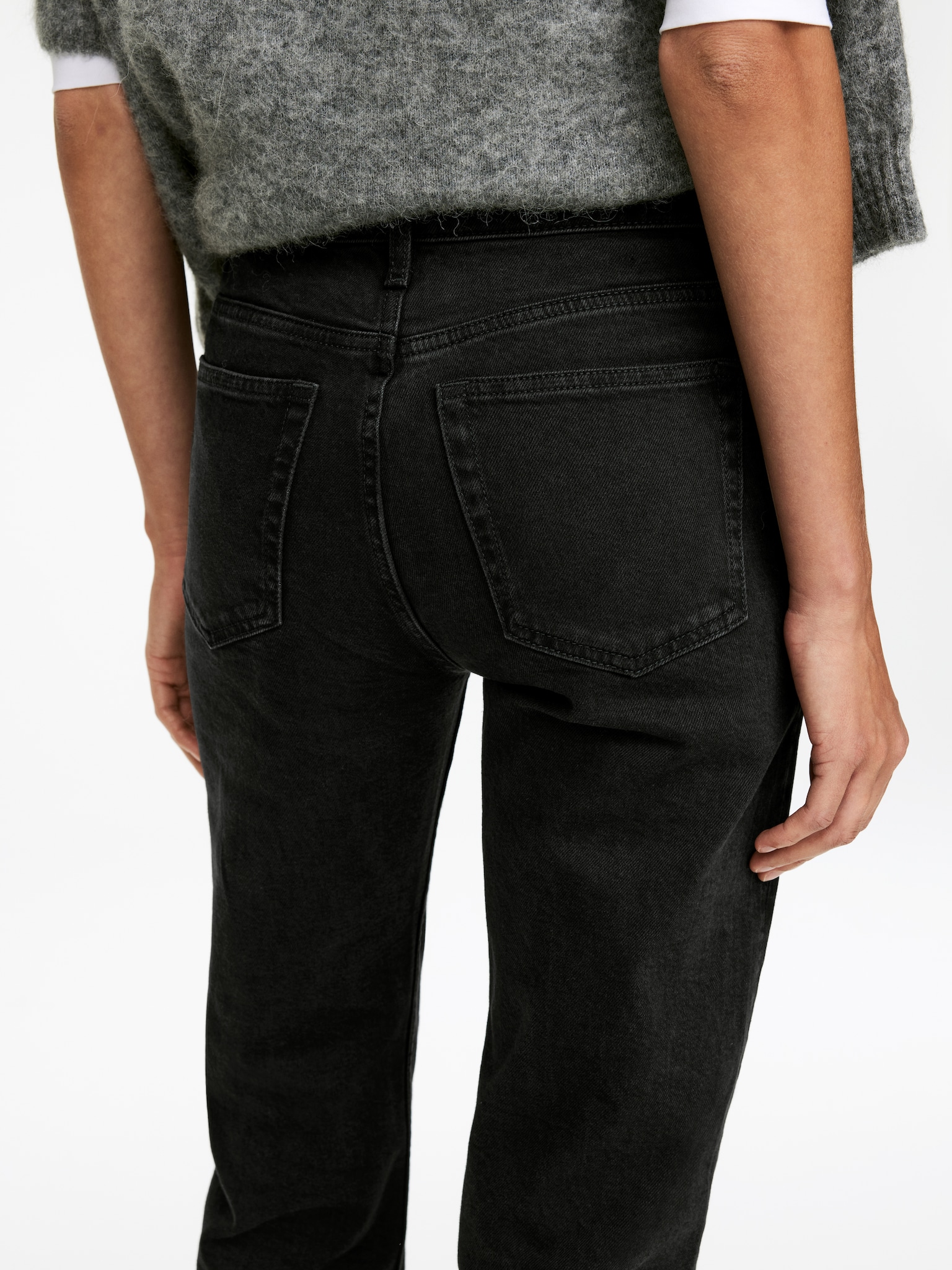 JADE Cropped Slim Jeans - Verwaschenes Schwarz/Dunkelrot/Blau/Schwarz/Dunkelblau/Weiß/Dunkelblau/Mittelblau/Dunkelblau - 5