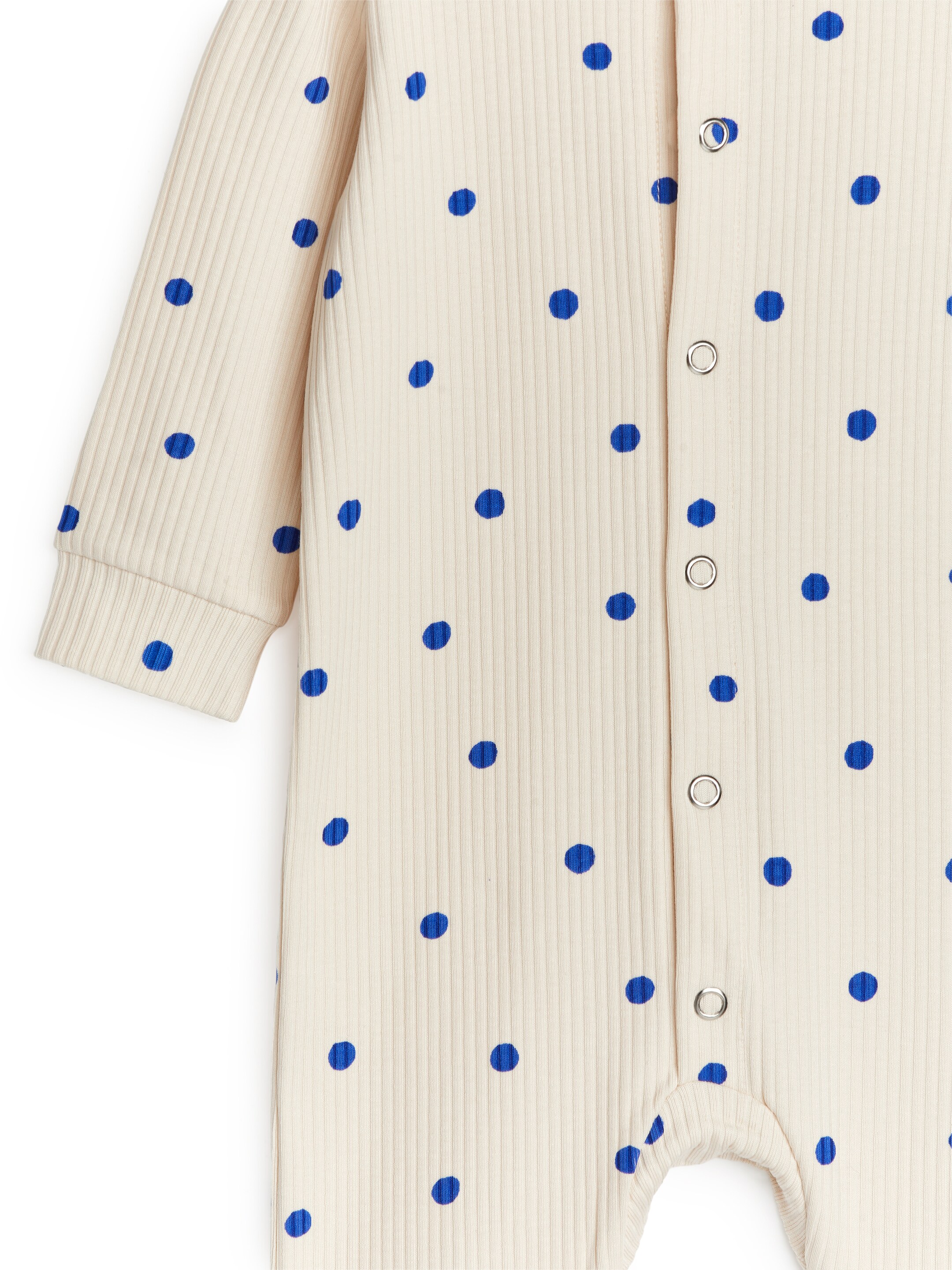Visa större bild: Ribbad trikåoverall - Off-white - BARN | H&M FI 3
