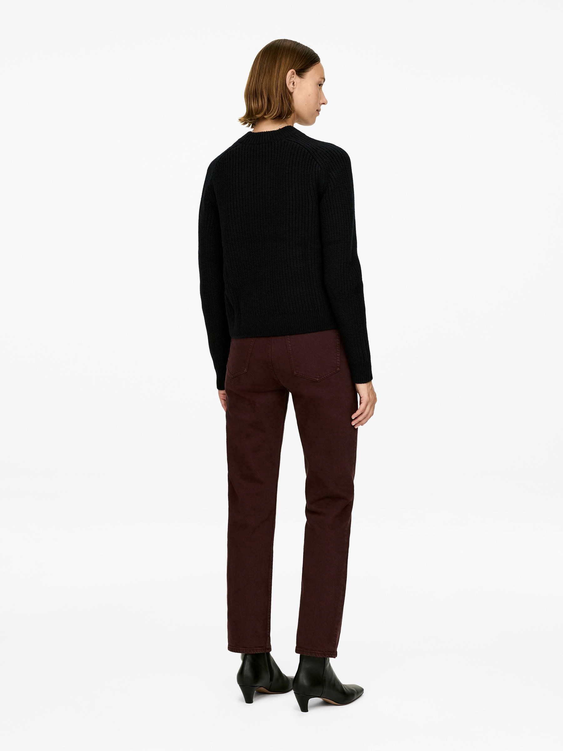 Pull en laine mérinos - Bleu foncé - Regular fit - Femme - StillMedia/Lookbook - 10