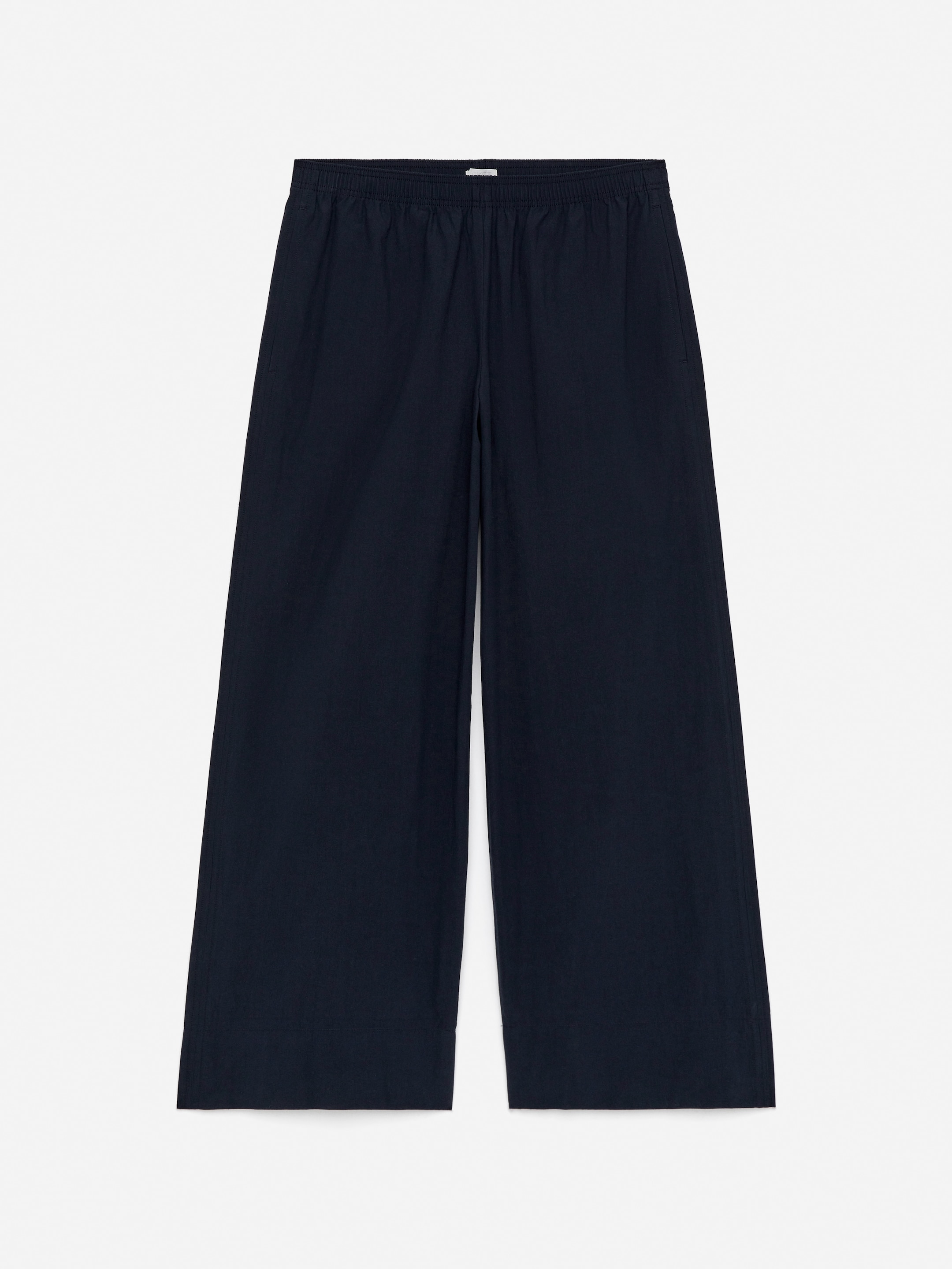 Cotton Trousers - Dark Blue - Relaxed fit - Women - StillMedia/DescriptiveStillLife - 2