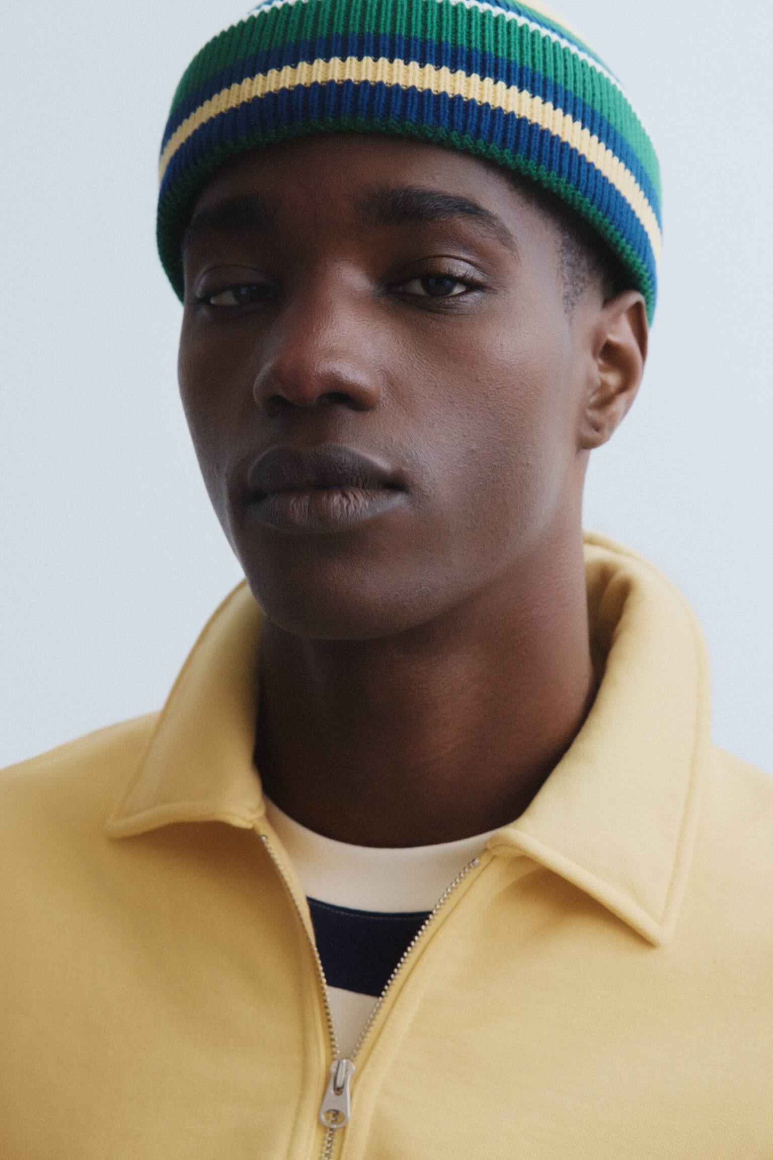 Katoenen beanie - Groen/meerkleurig - 5