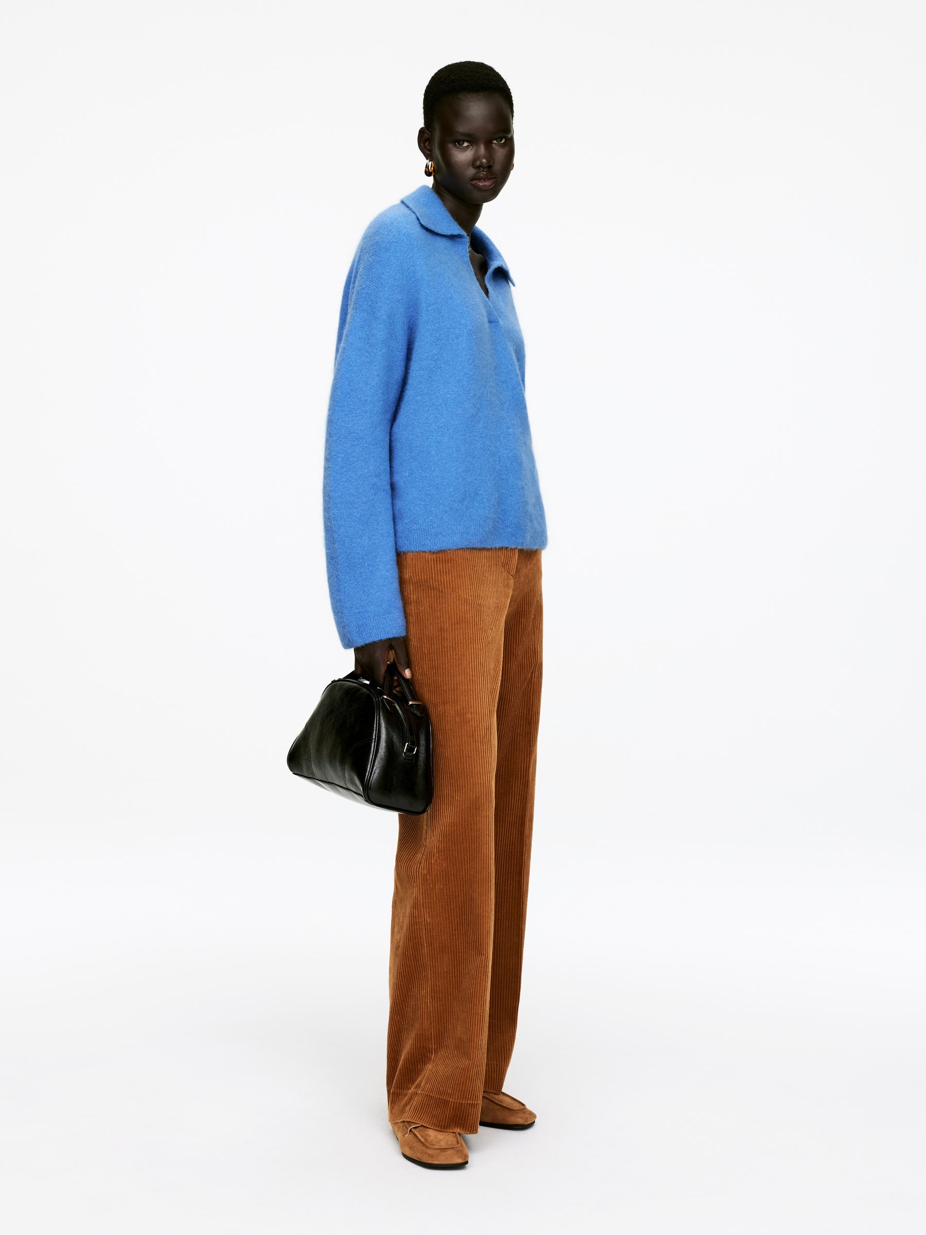 Alpaca-Wool Blend Jumper - Blue - Loose fit - Women - StillMedia/Lookbook - 6