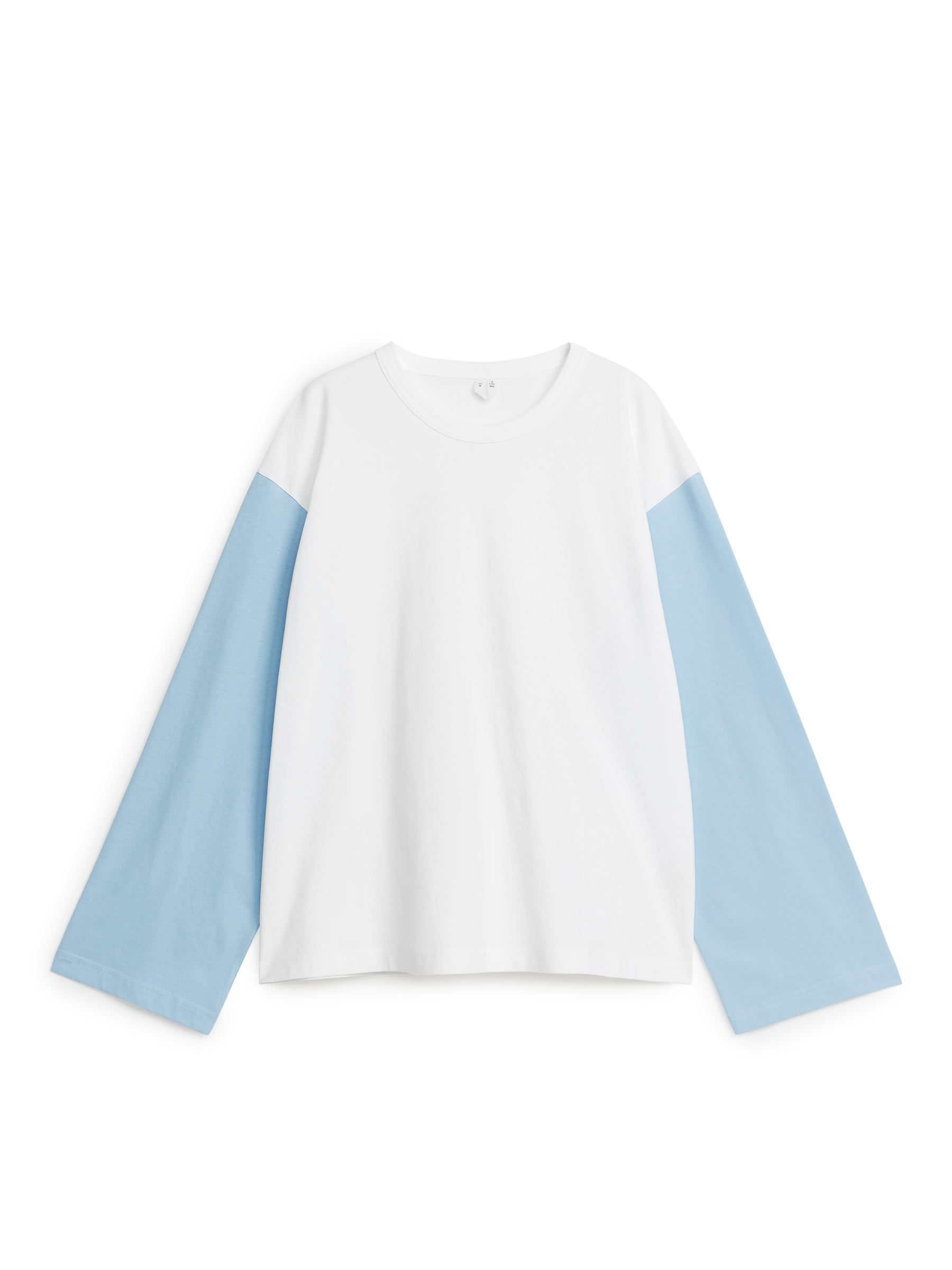 Oversized T-Shirt - White/Light Blue - Oversized - Women - StillMedia/DescriptiveStillLife - 1