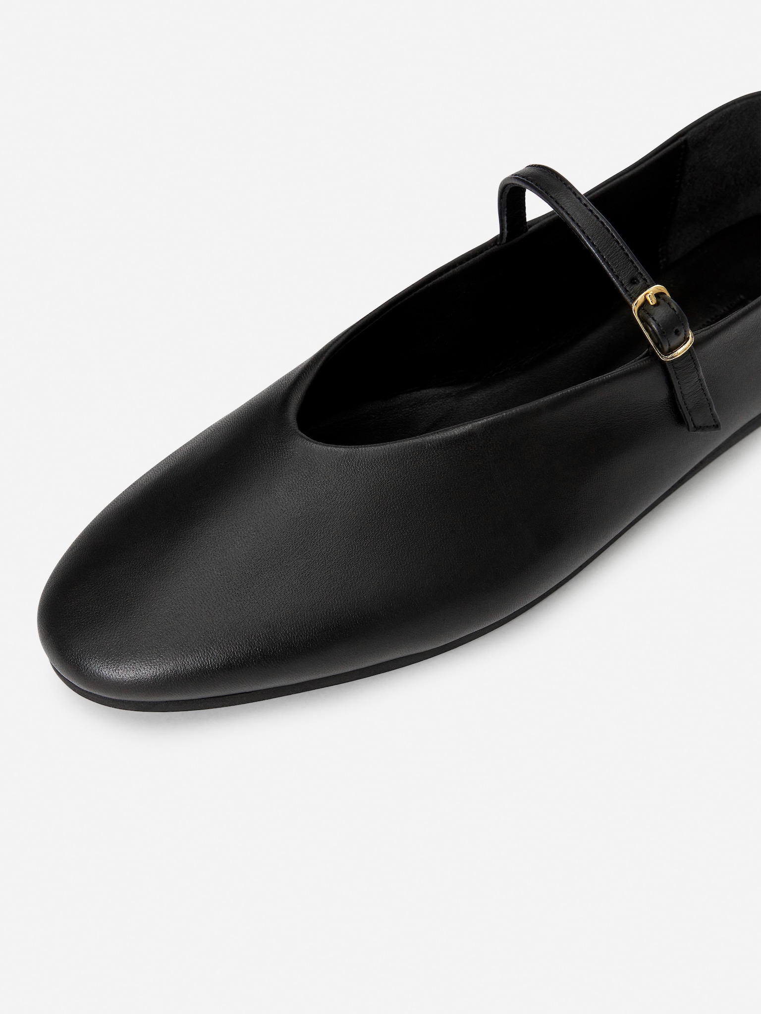 Chaussures babies plates en cuir - Noir - 2