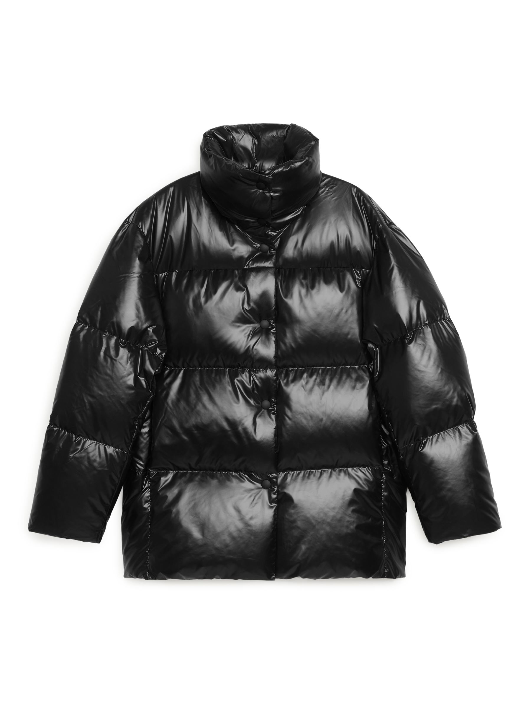 Shiny Down Jacket - Black - Women - StillMedia/DescriptiveStillLife - 1