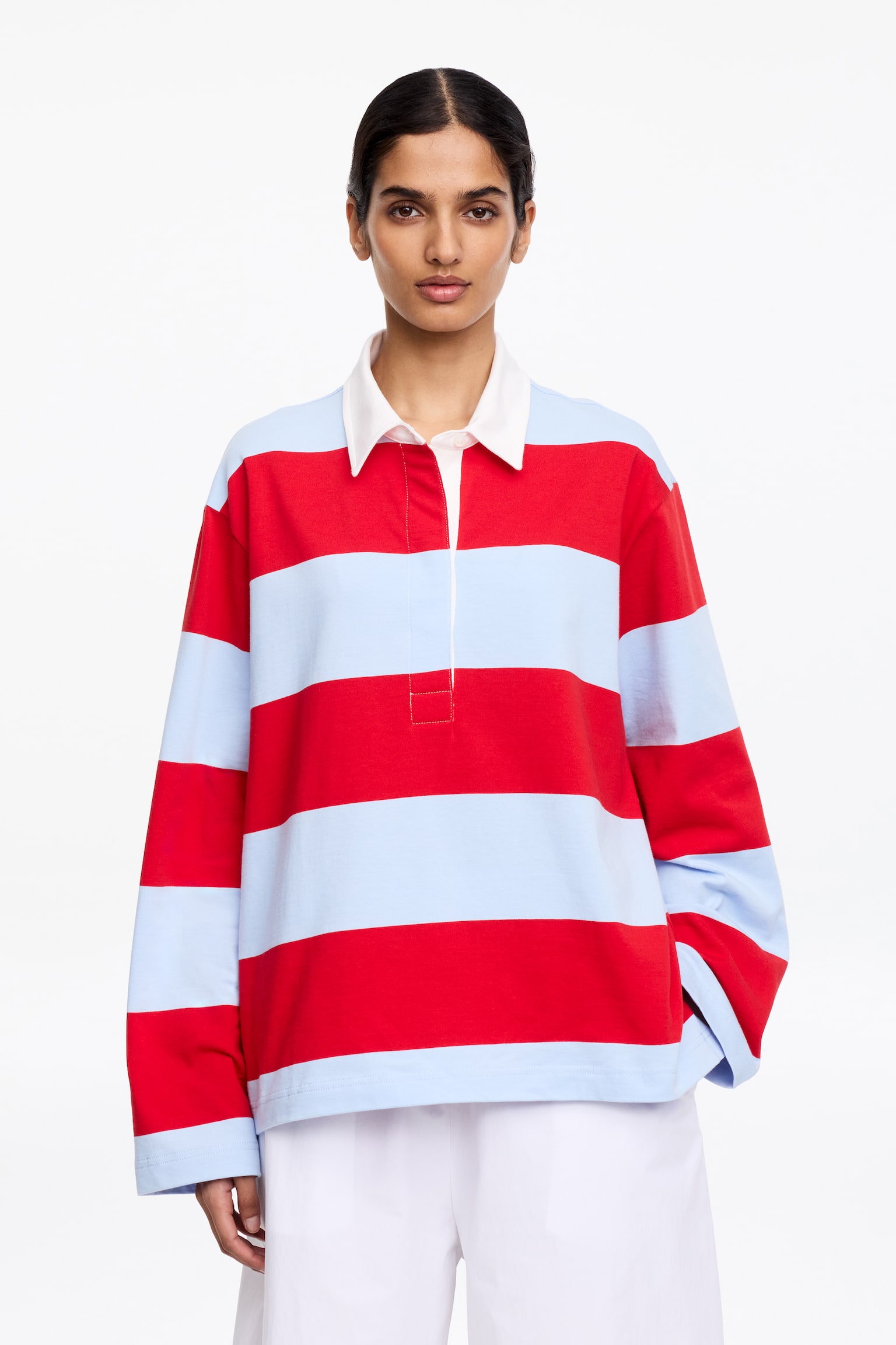 Polo em algodão - Vermelho/Azul/Castanho/Branco - 1