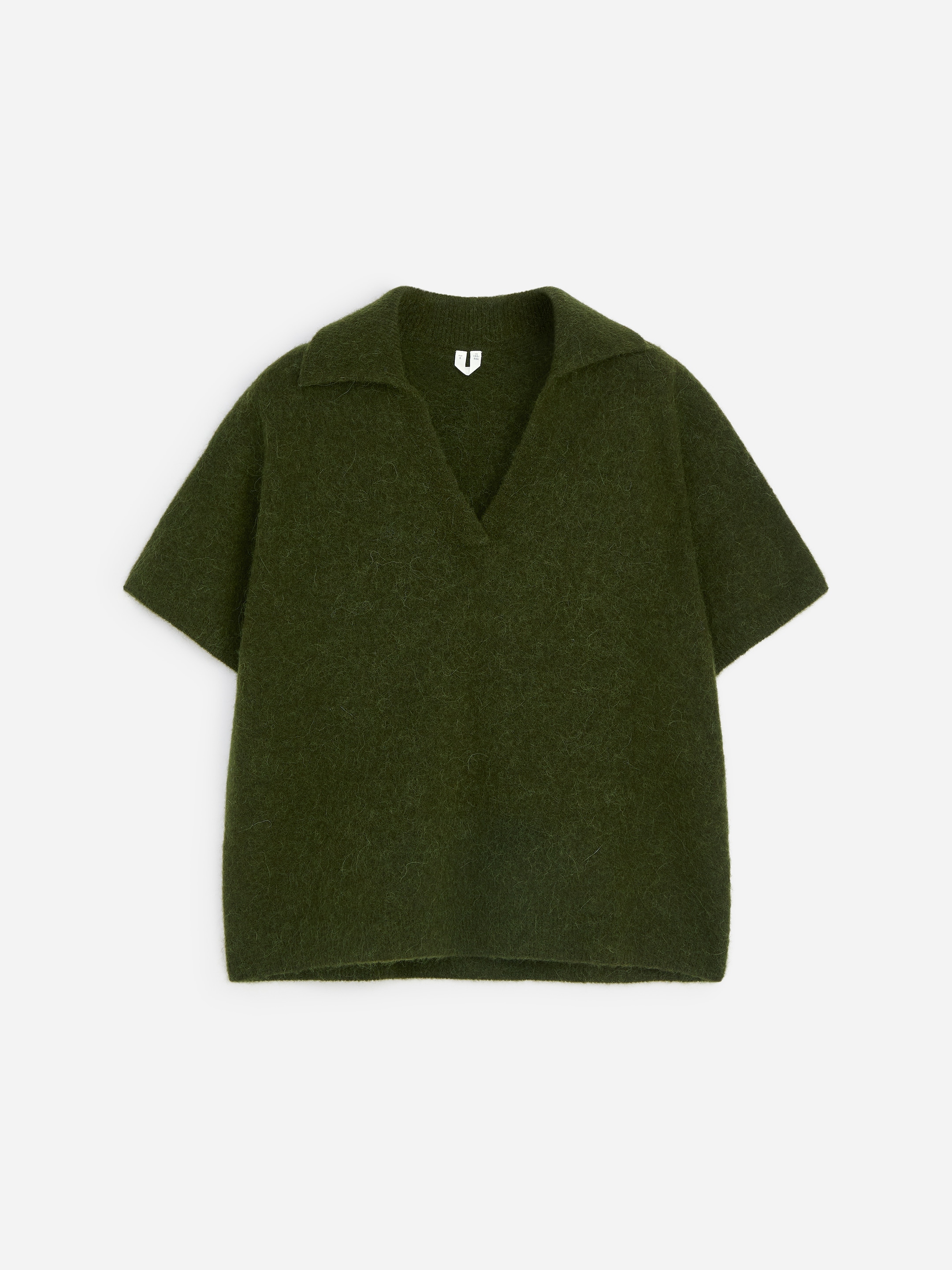 Maglione in stile polo - Verde scuro - Loose fit - women - StillMedia/DescriptiveStillLife - 1