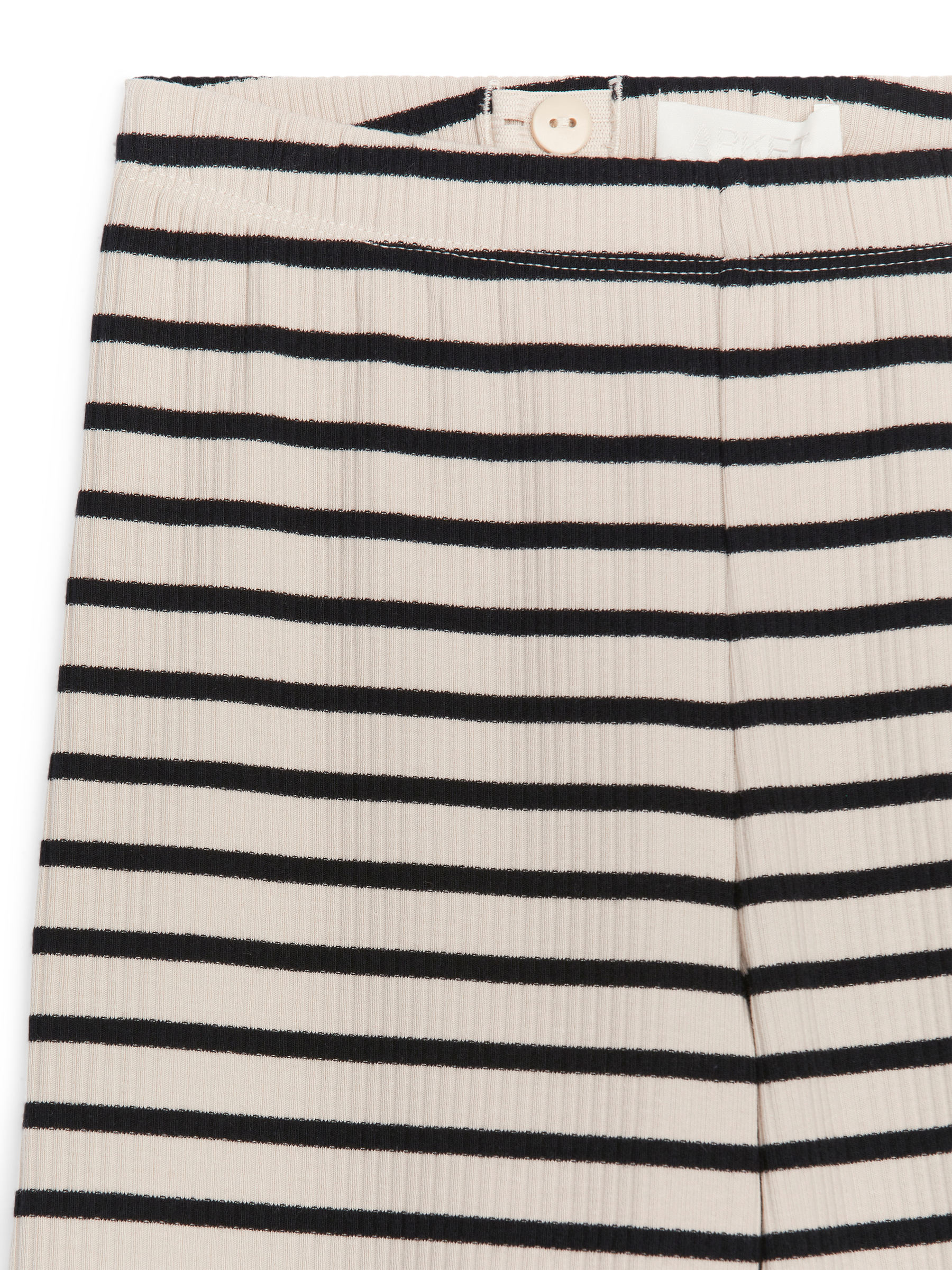 Gerippte Baumwollhose - Schwarz/Cremeweiß - Regular Fit - Kinder - StillMedia/DescriptiveDetail - 1