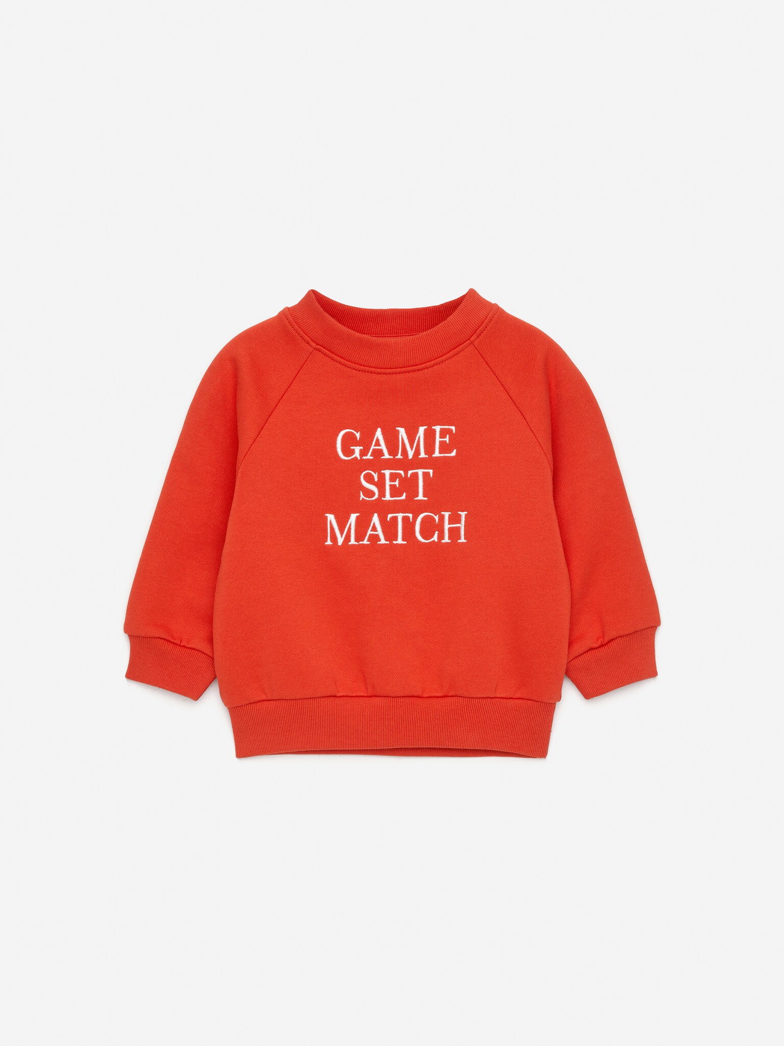 Sweatshirt mit Stickerei - Rot