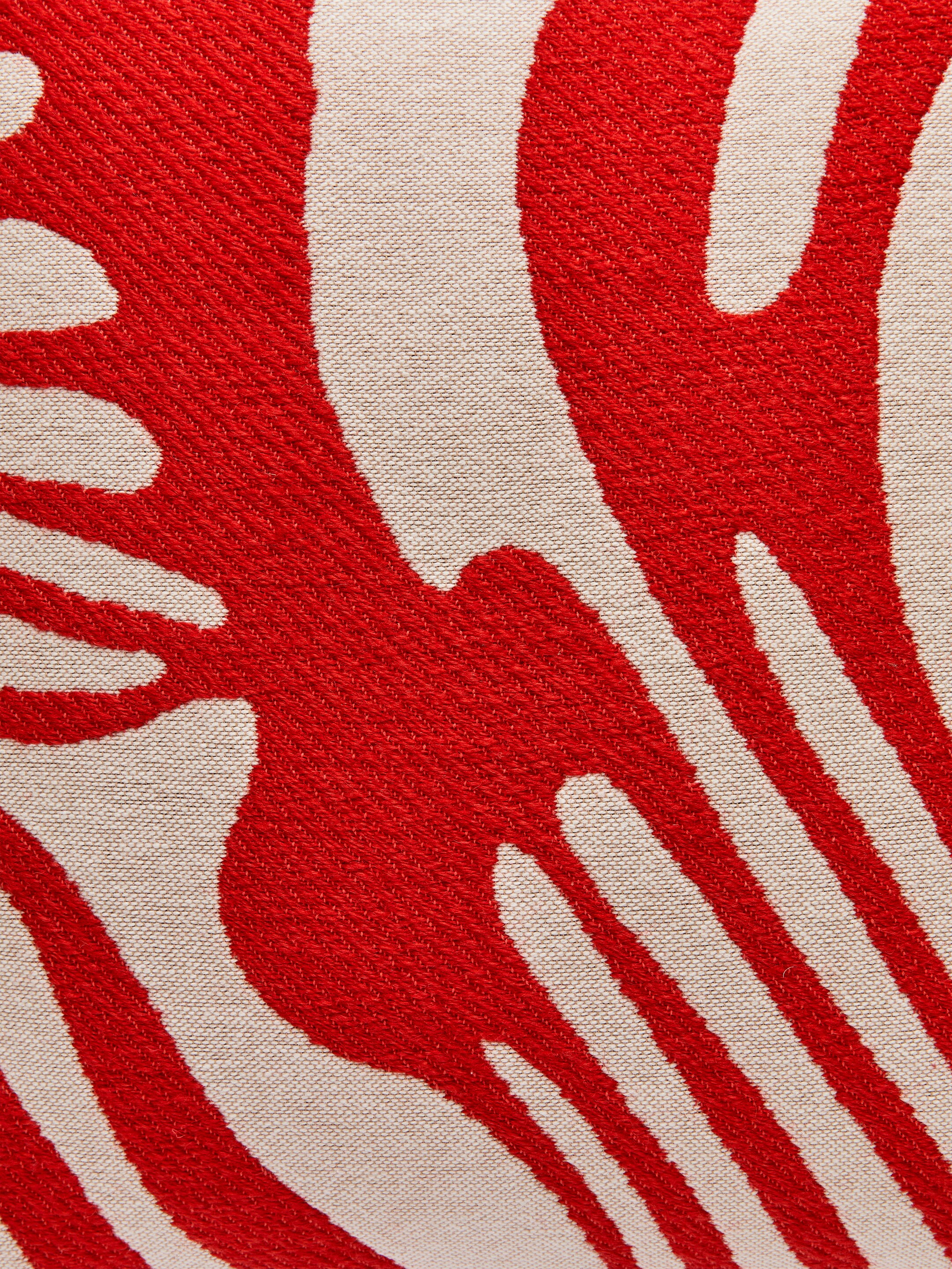 Agrandir l'image: Housse de coussin en coton et laine 50 x 50 cm - Blanc/Rouge - Home All | H&M FR 3