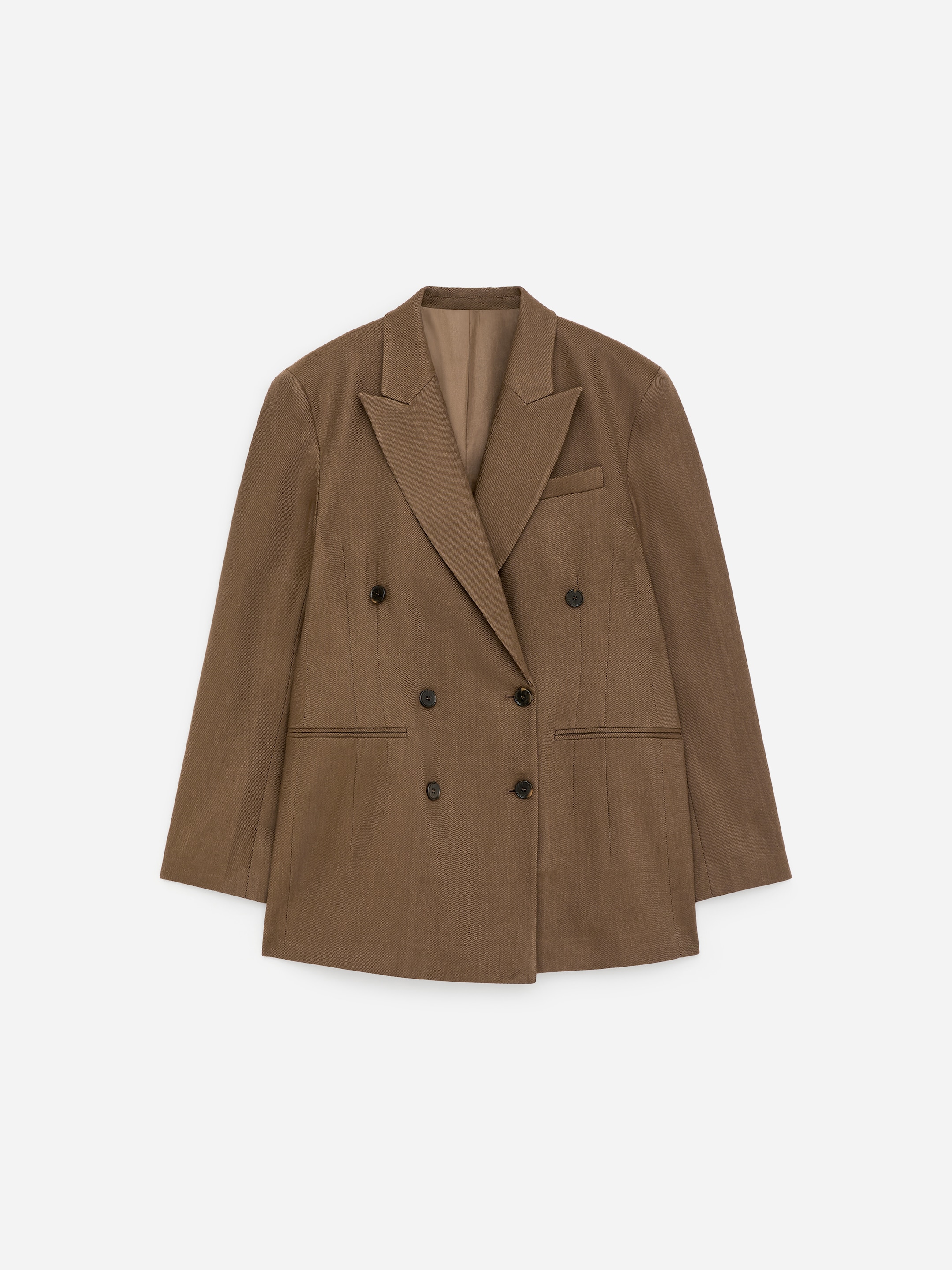 Double-Breasted Blazer-Beige-18134