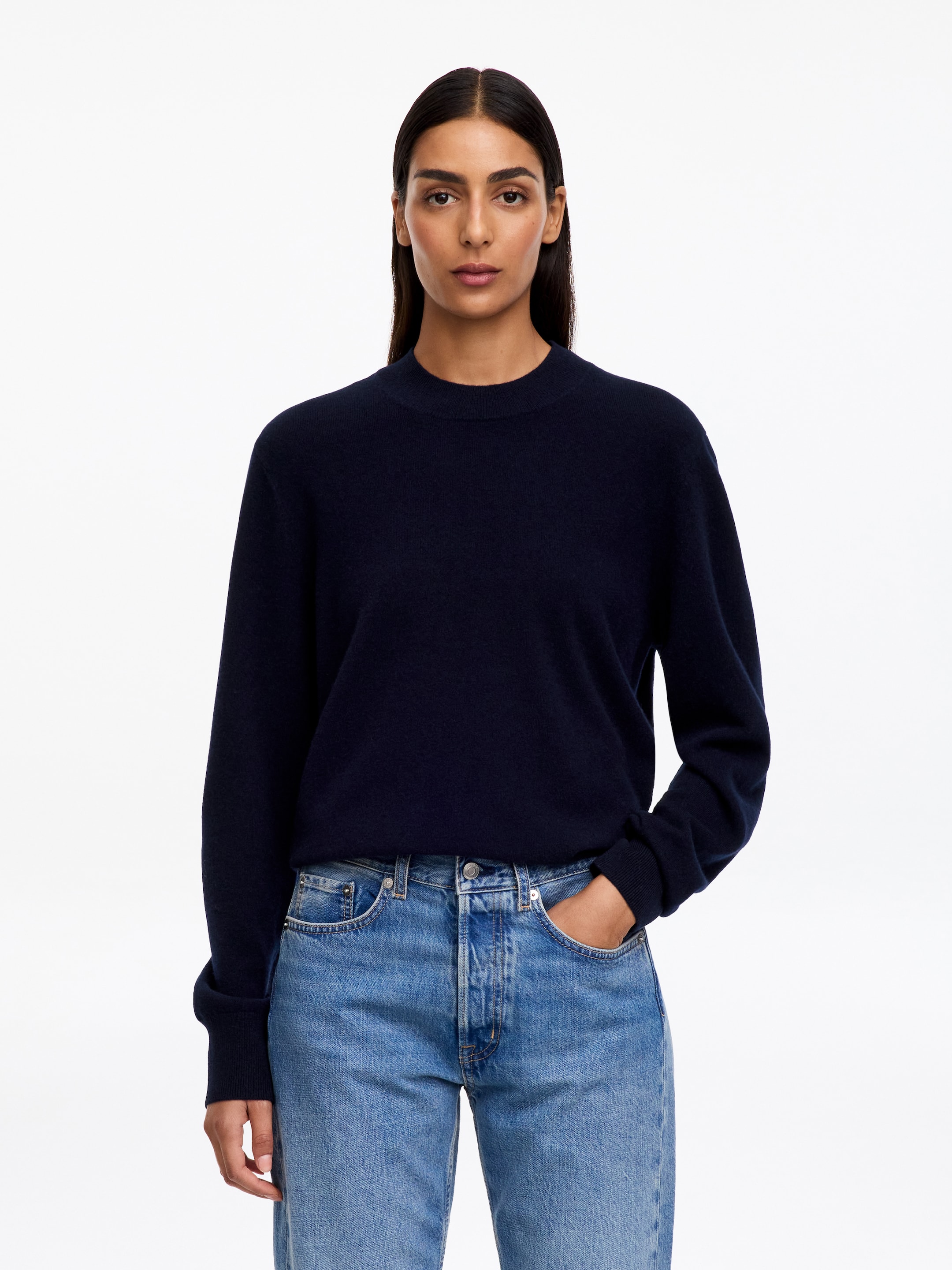 Soft Merino Wool Jumper-Blue-20202