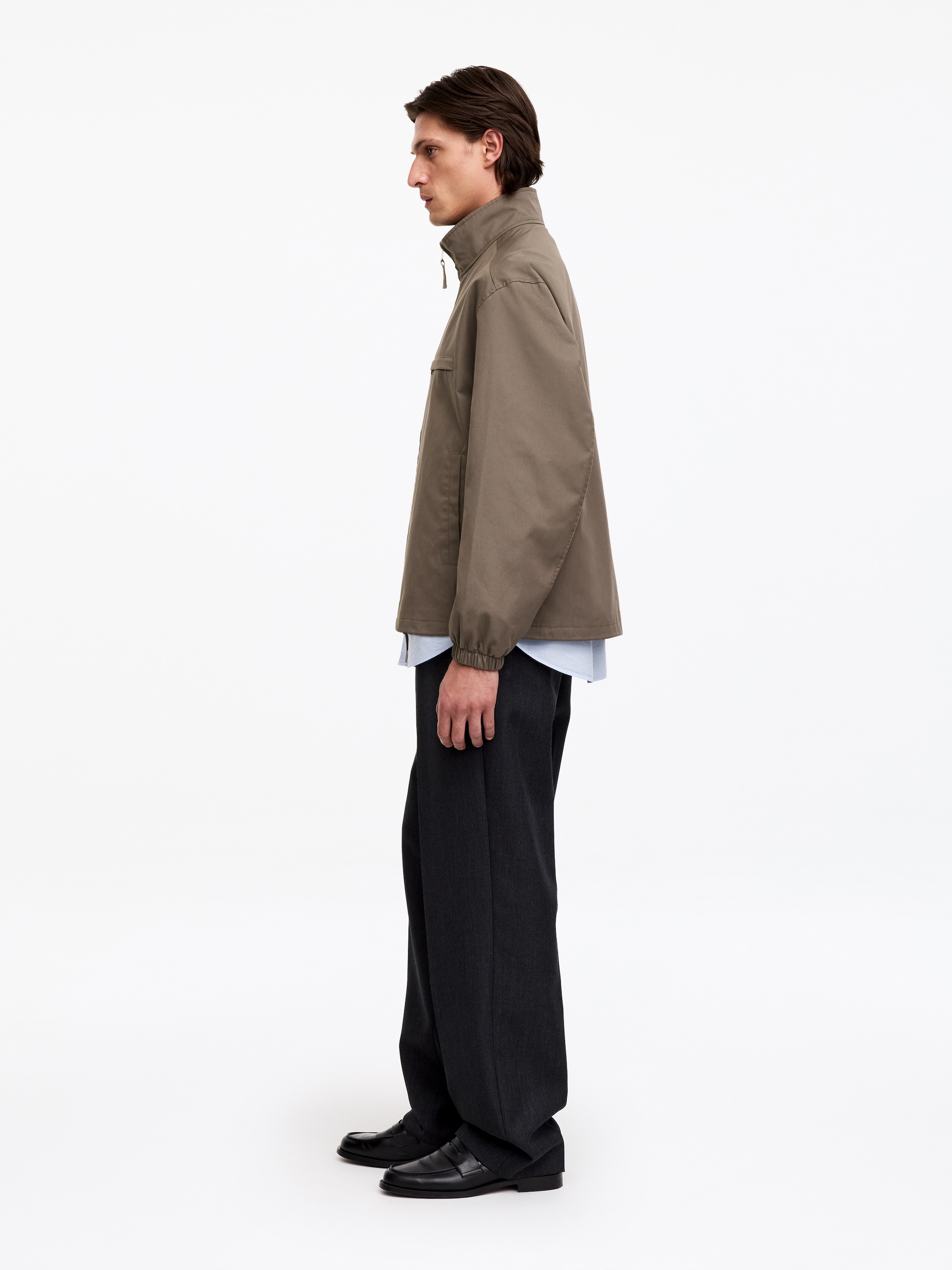 Giacca dal taglio squadrato - Talpa scuro - Relaxed fit - Men - StillMedia/Lookbook - 2