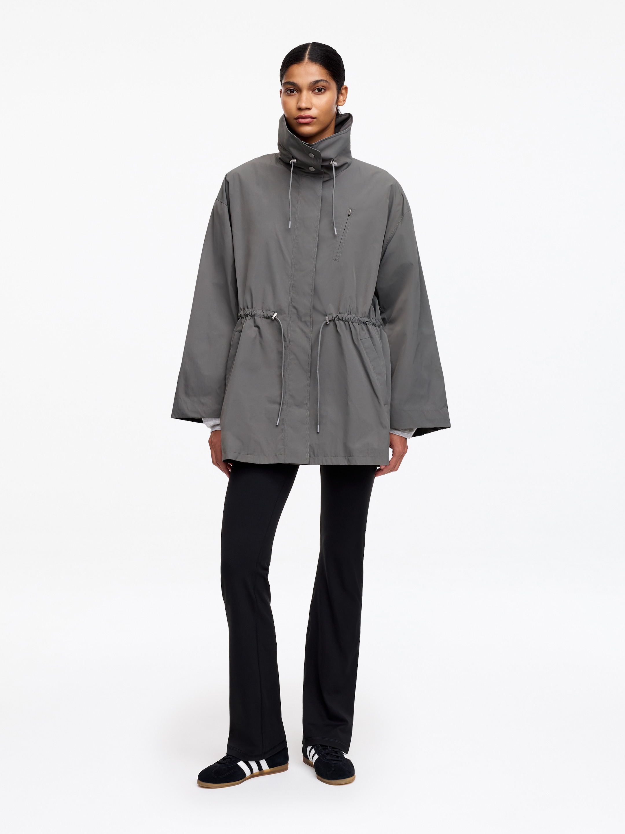 Nylonjacka - Grå - Regular fit - Women - StillMedia/Lookbook - 3