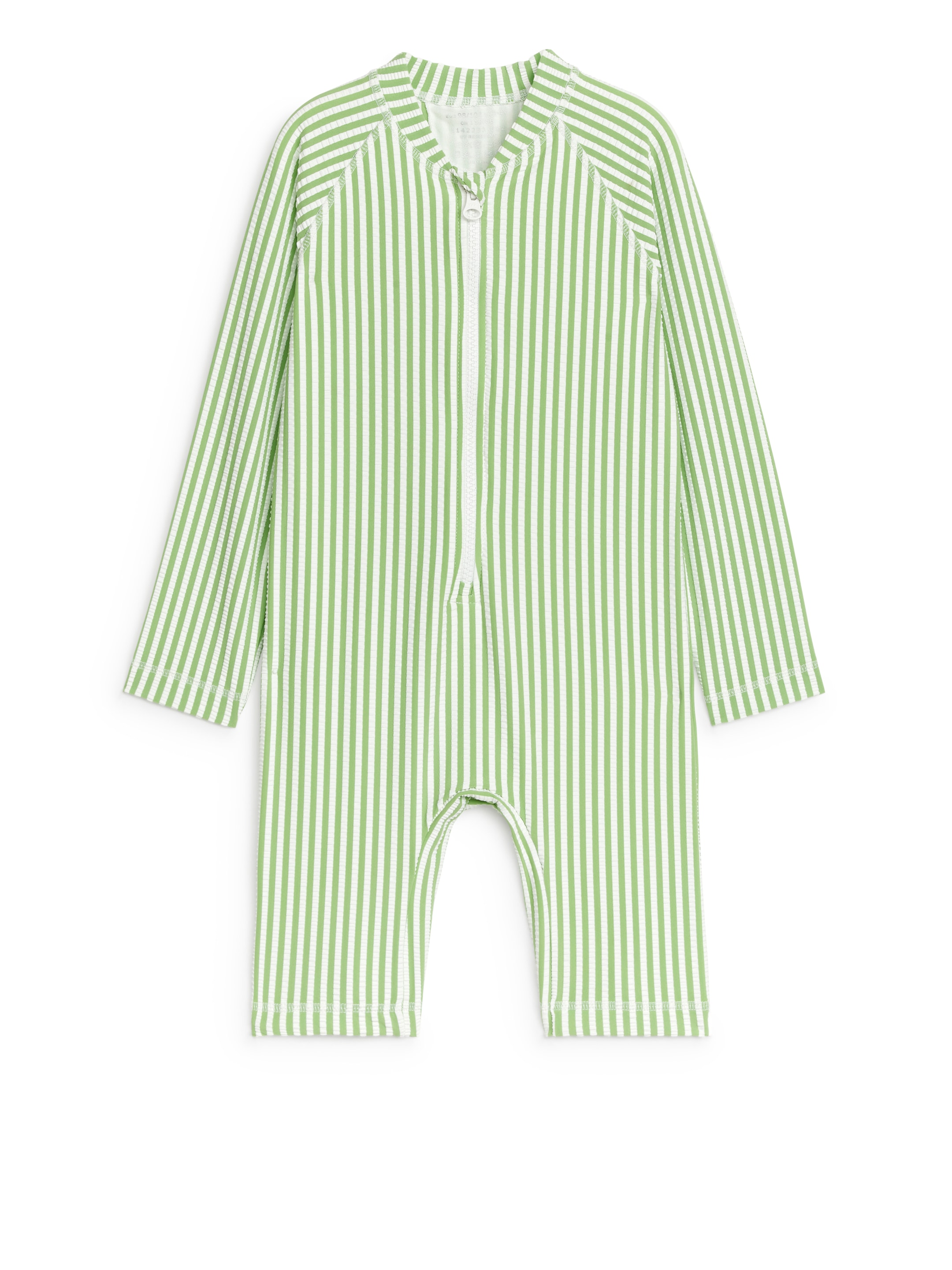 Long Seersucker UV Swim Overall - Green/White - Regular fit - Children - StillMedia/DescriptiveStillLife - 1