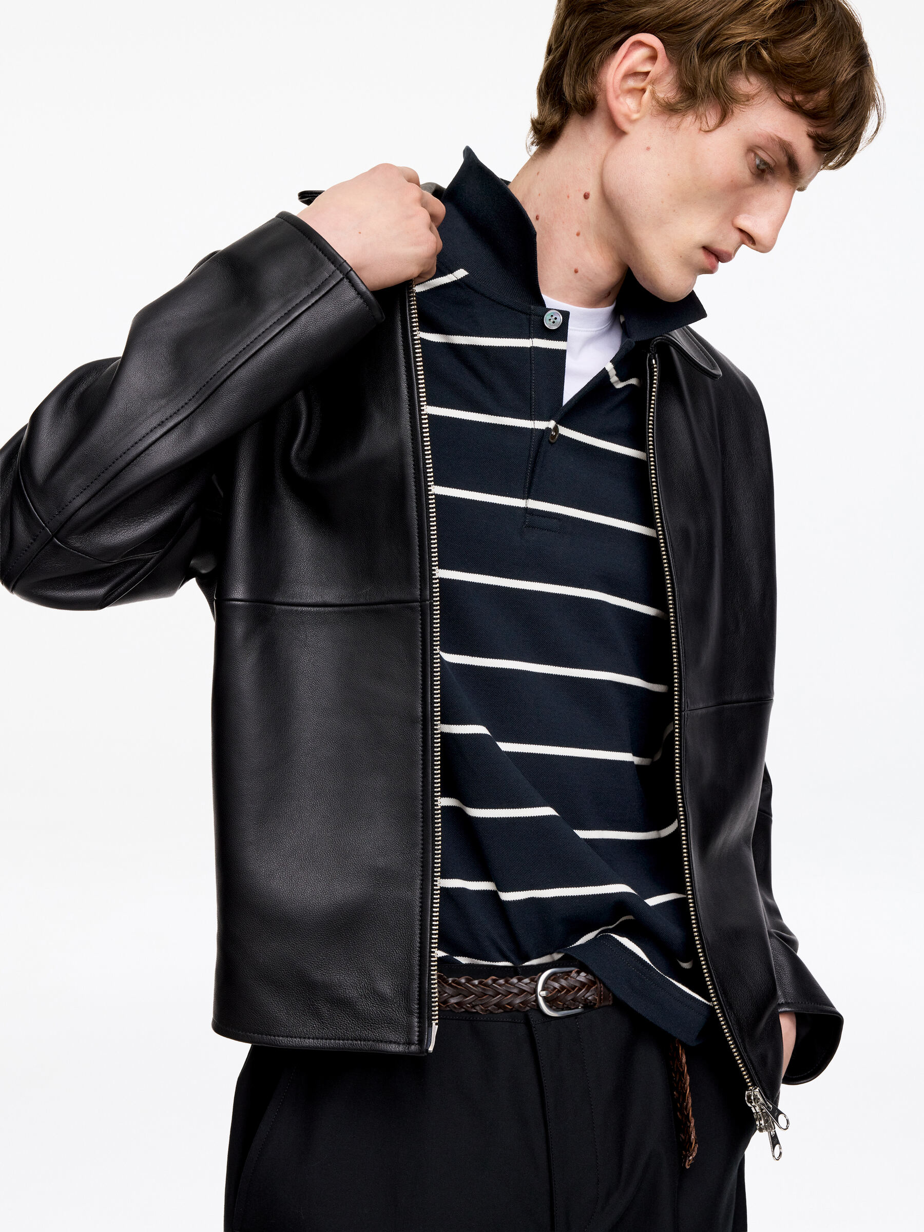 Piqué Polo Shirt - Dark Blue/Striped - Regular fit - Men - StillMedia/Lookbook - 2