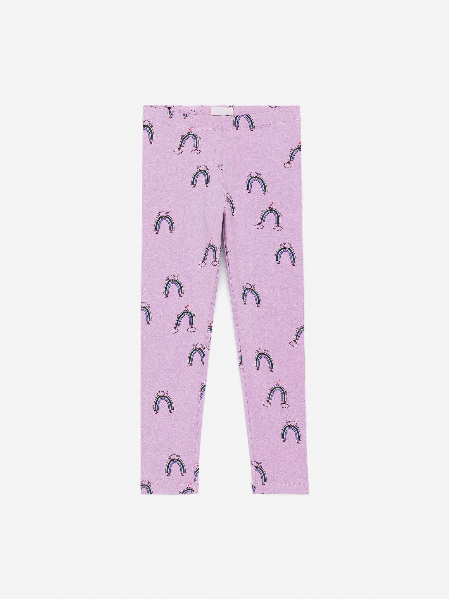 Printed Jersey Leggings - Lilac/Rainbow