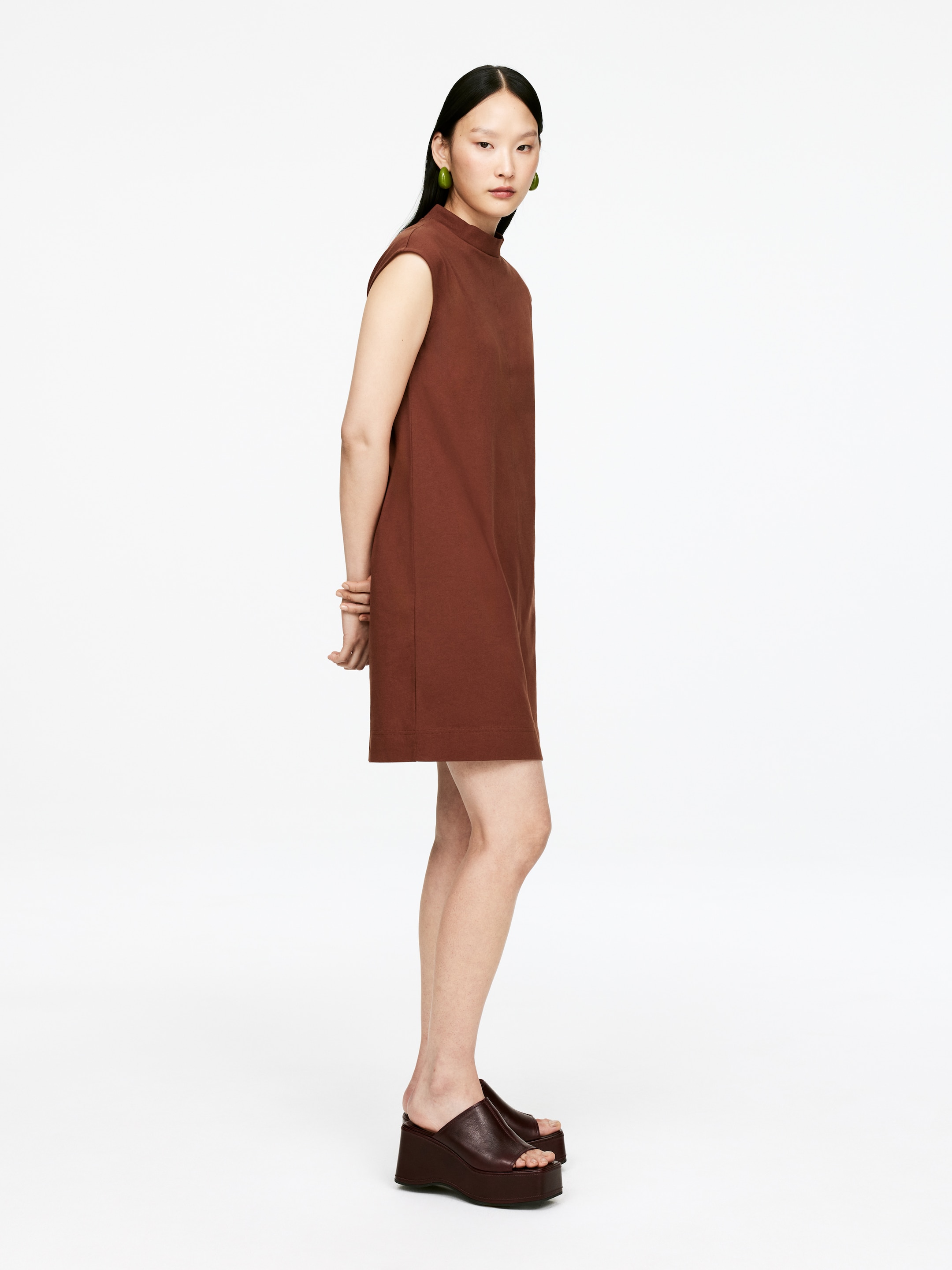 Visualizza immagine più grande: Mini abito con maniche ad aletta - Ruggine - DONNA | H&M IT 4