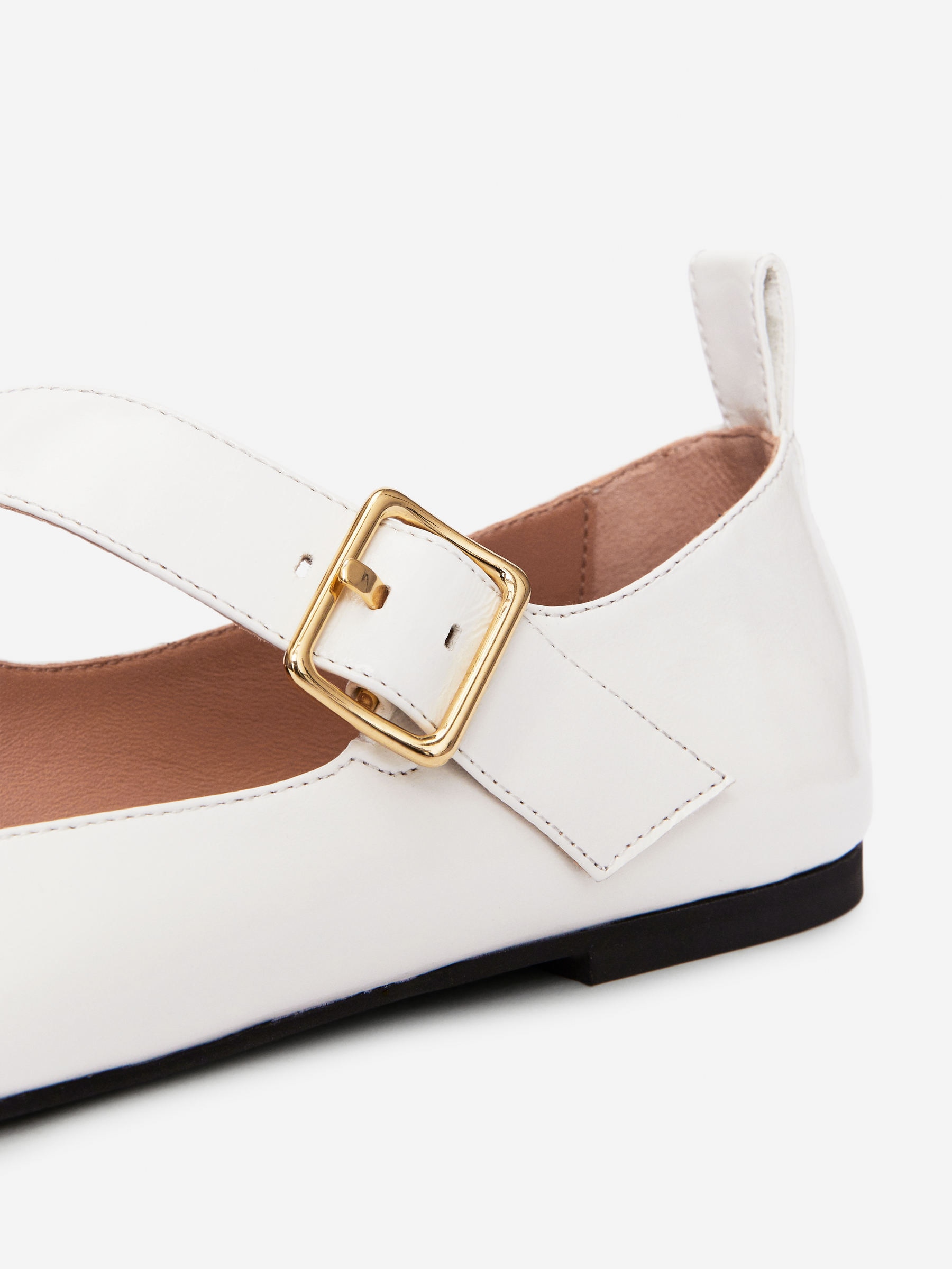 Mary Jane Leather Ballet Flats - White - Women - StillMedia/DescriptiveDetail - 2
