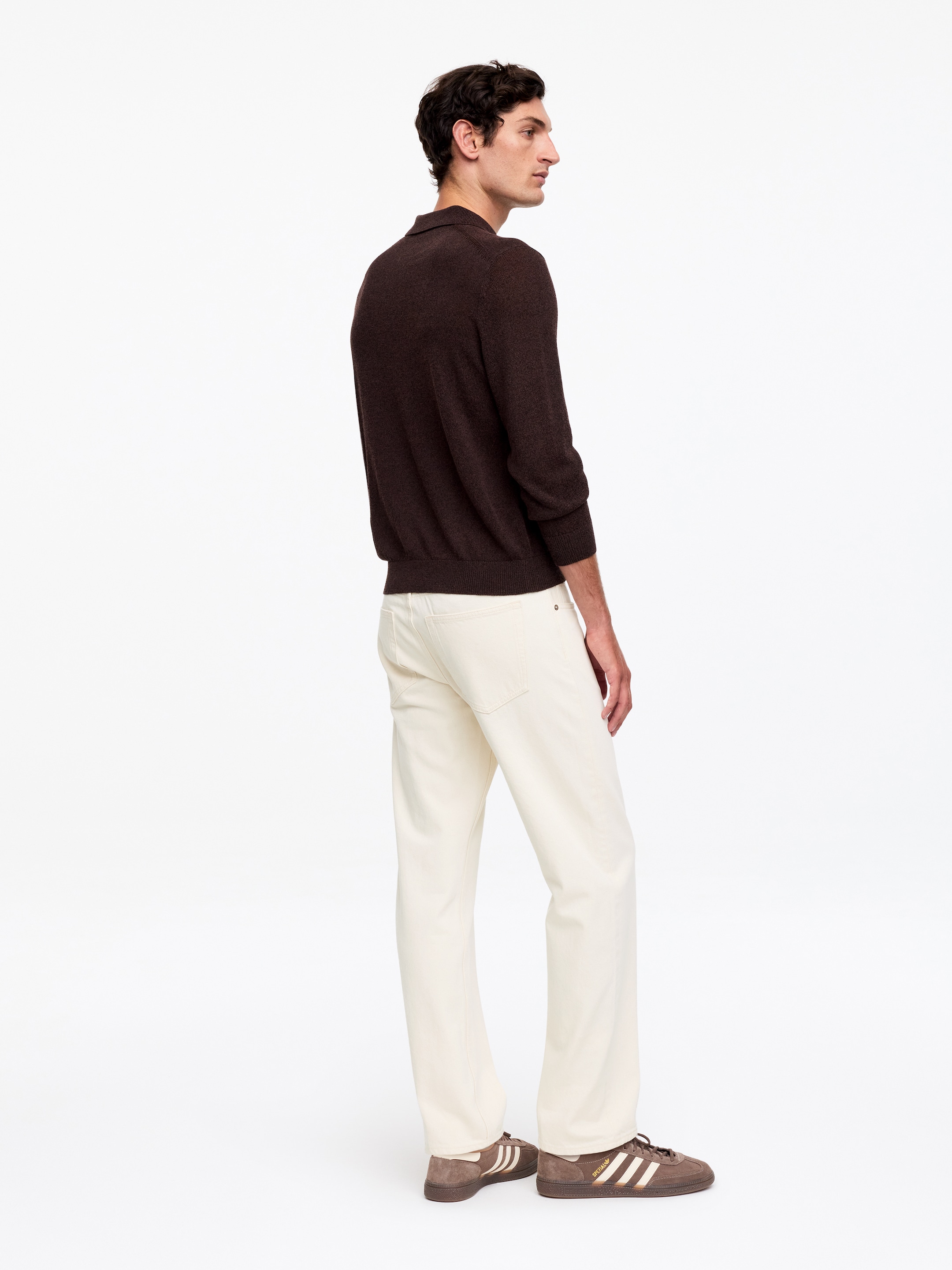 OCEAN Loose Straight Jeans - Ecru - Loose fit - Men - StillMedia/Lookbook - 37