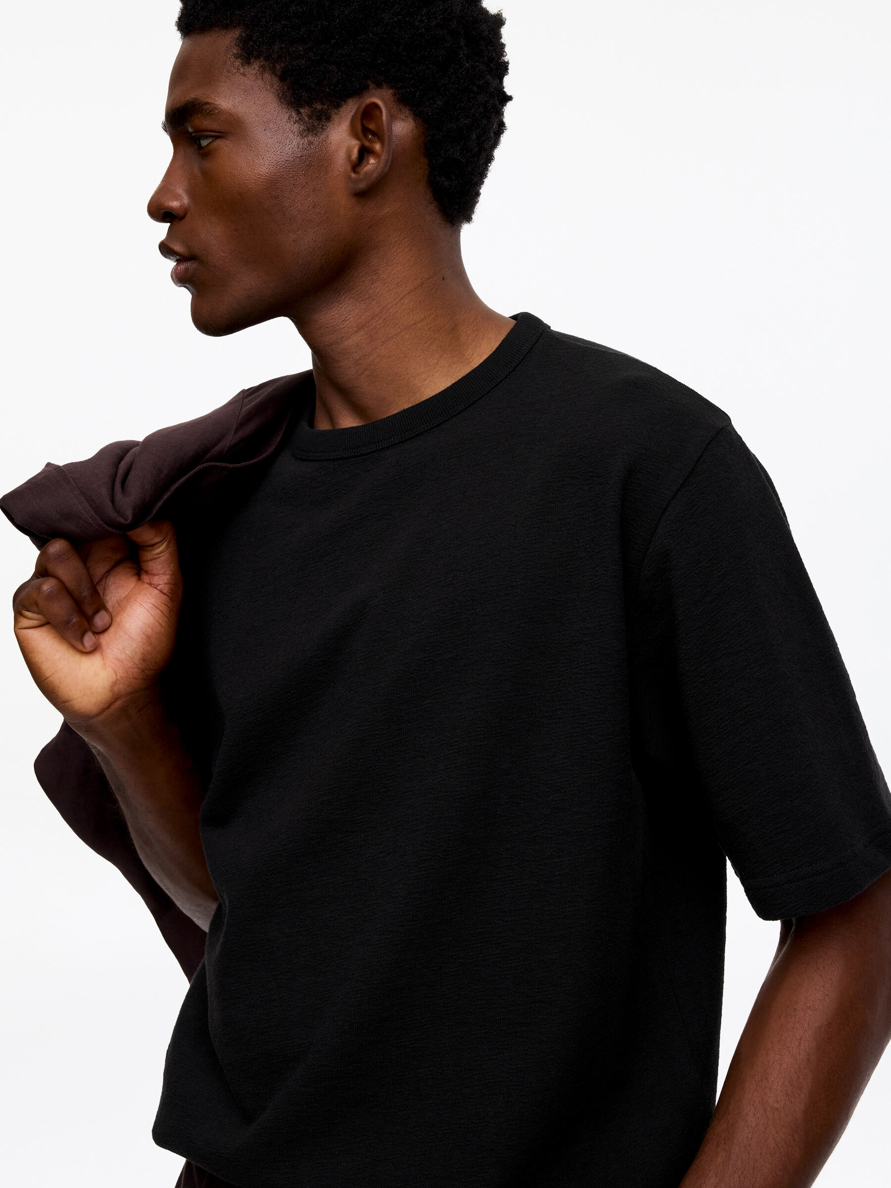 T-shirt bouclé dalla vestibilità rilassata - Nero - Loose fit - Men - StillMedia/Lookbook - 10