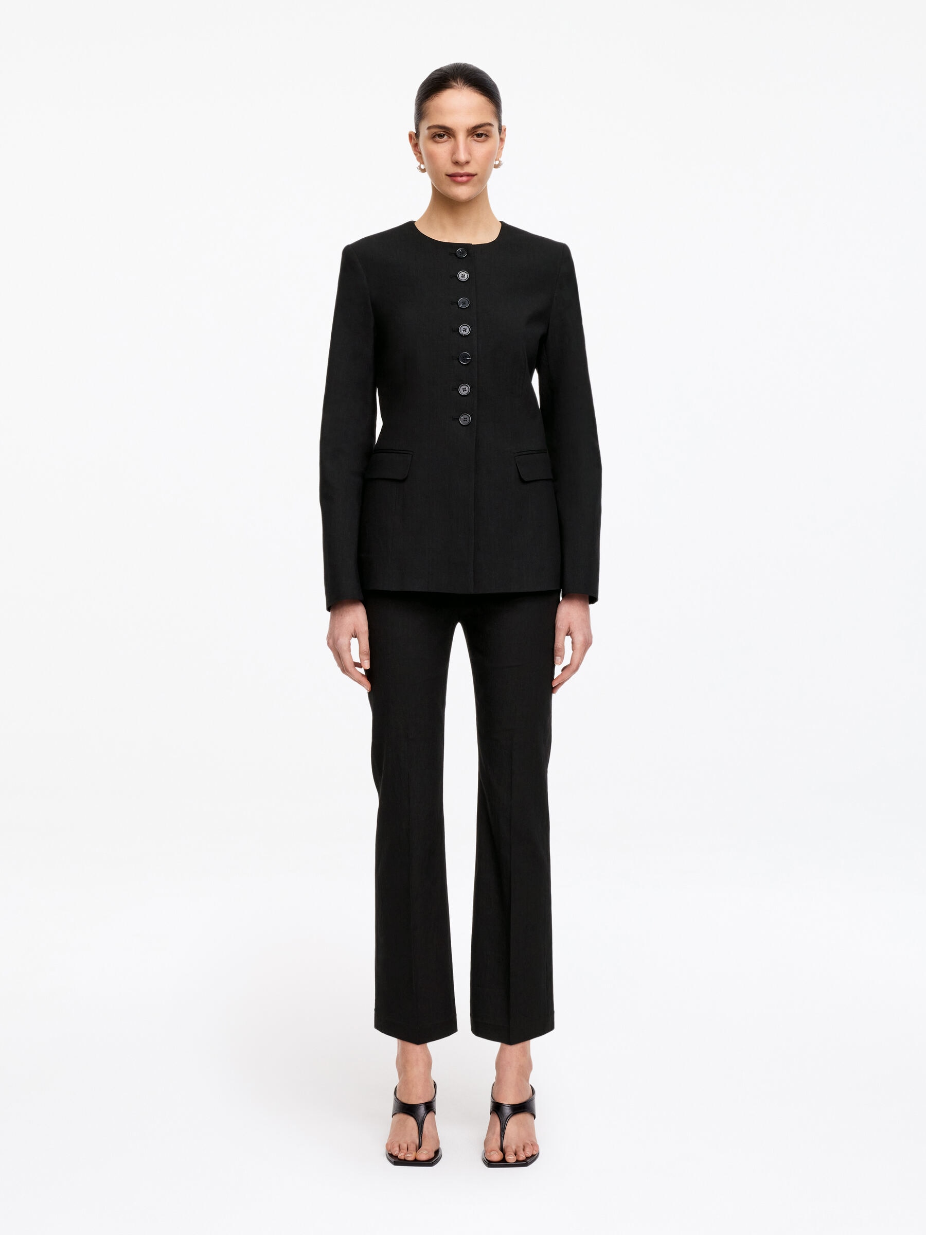 Blazer en lin mélangé-#272628-15189