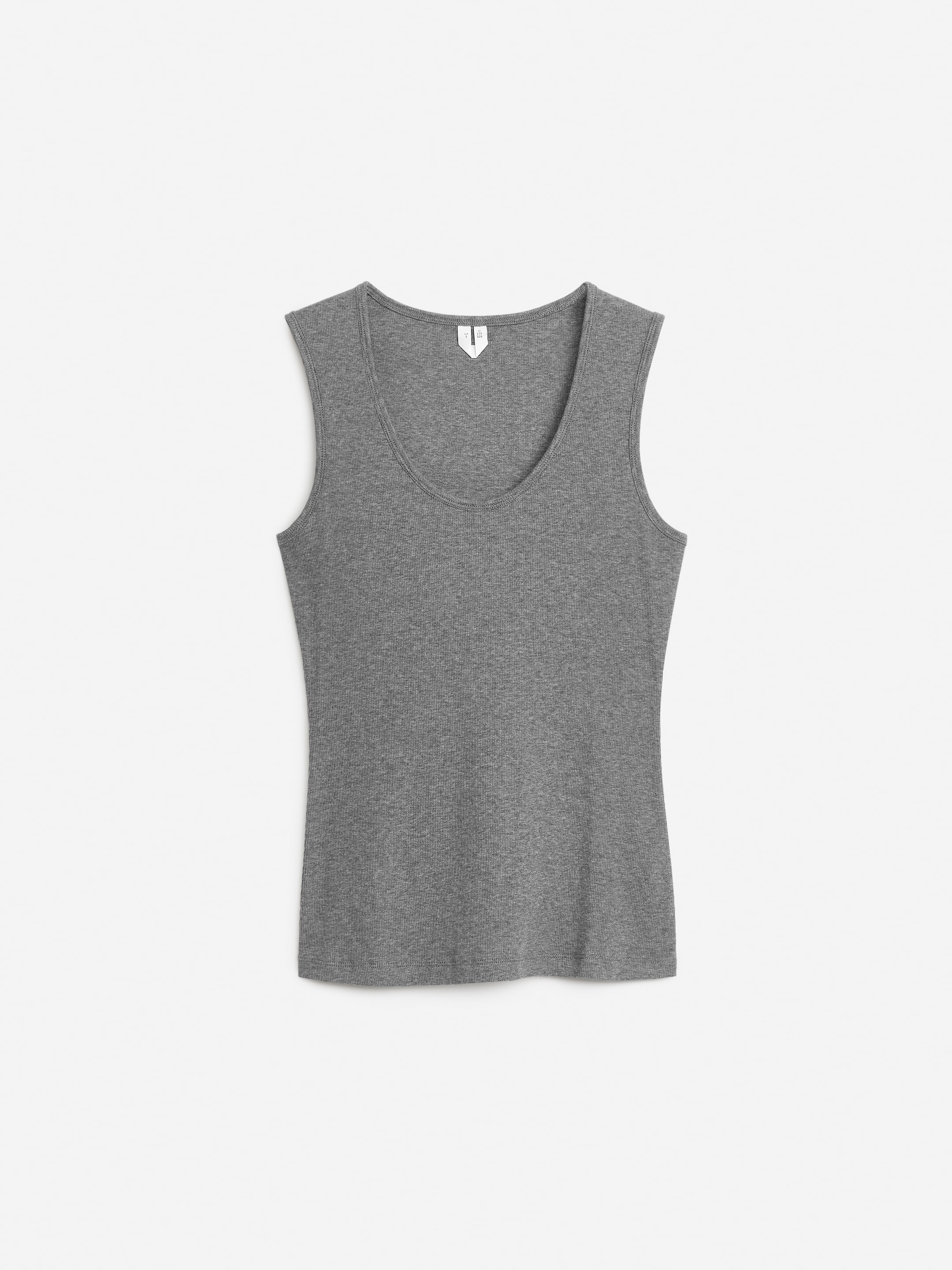 Ingrandisci l'immagine: Rib Tank Top - Grey Melange - DONNA | H&M CH 1