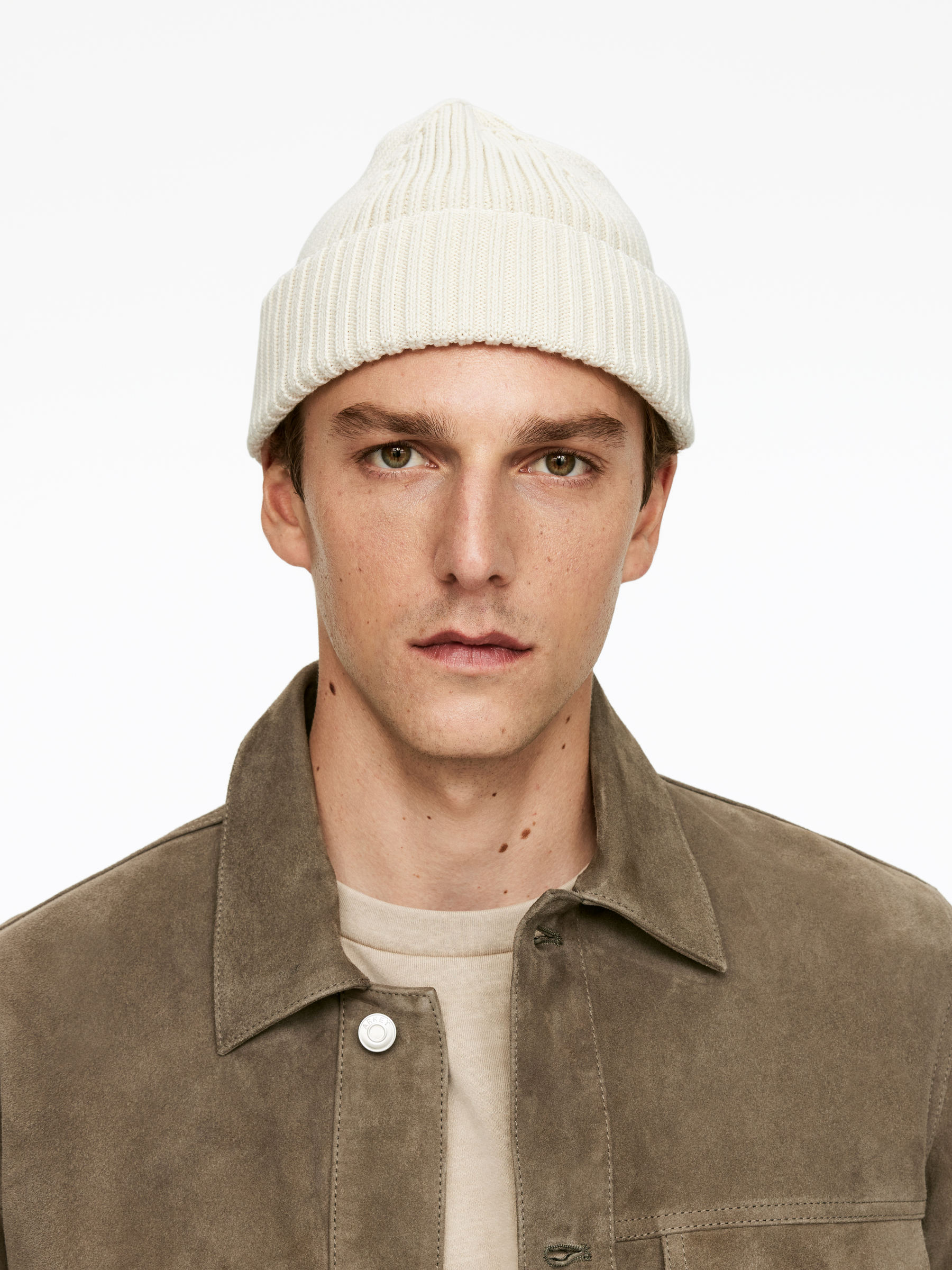 Gorro de algodón de canalé - Blanco roto - Men - StillMedia/Lookbook - 3