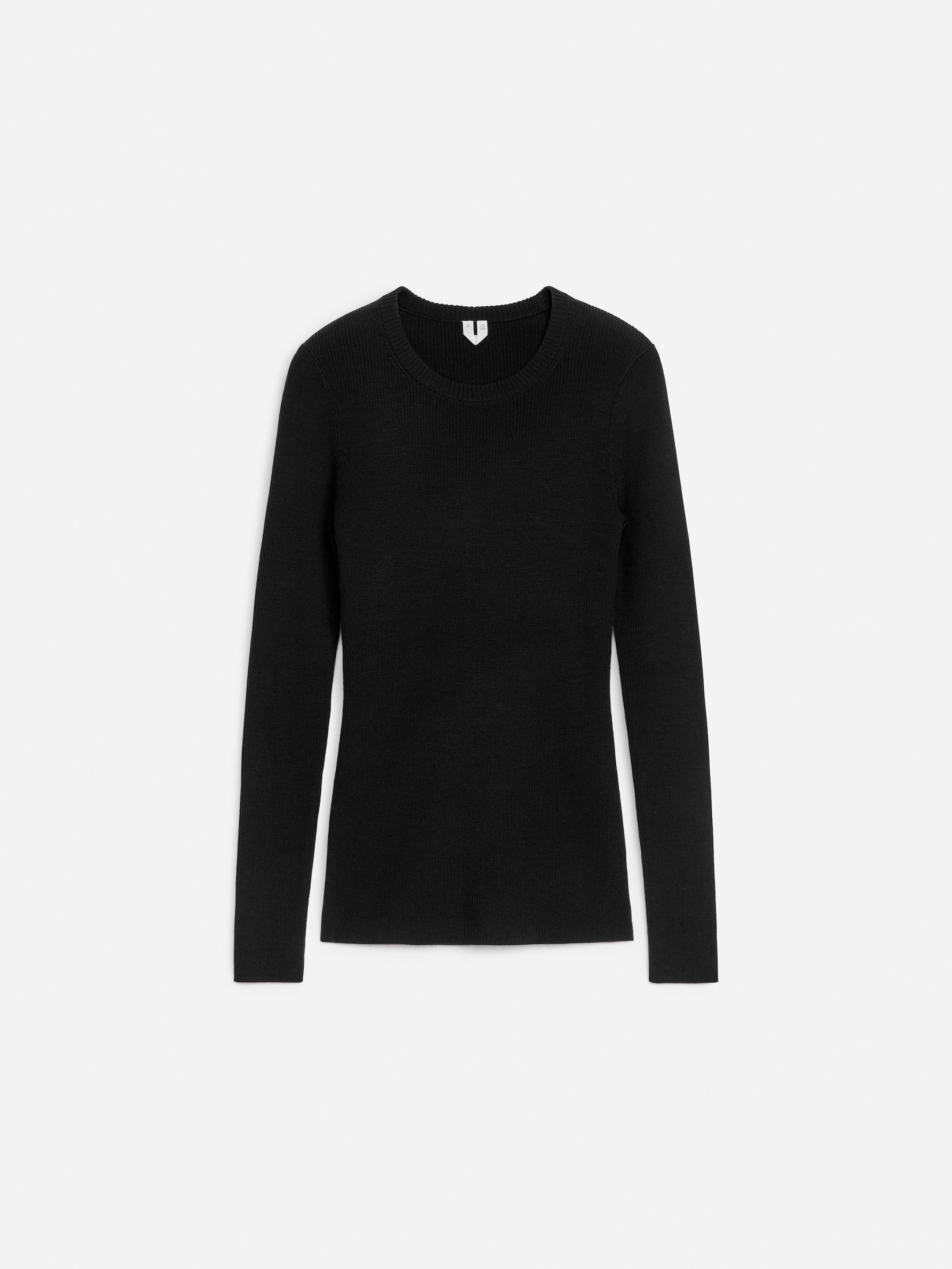 Rib-Knit Merino Top - Black - Slim fit - Women - StillMedia/DescriptiveStillLife - 1