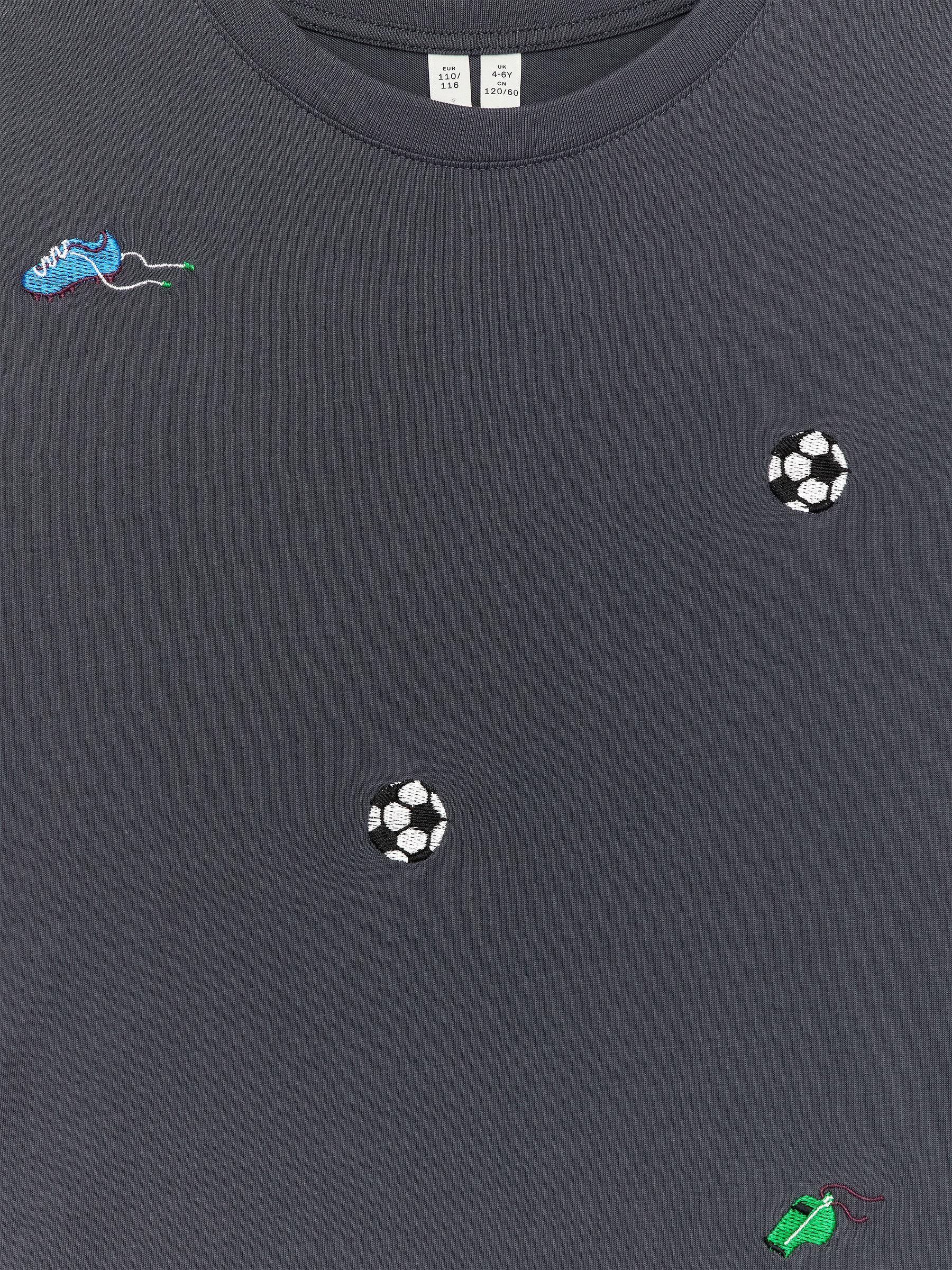 Embroidered T-Shirt - Dark Grey - Relaxed fit - Children - StillMedia/DescriptiveDetail - 2