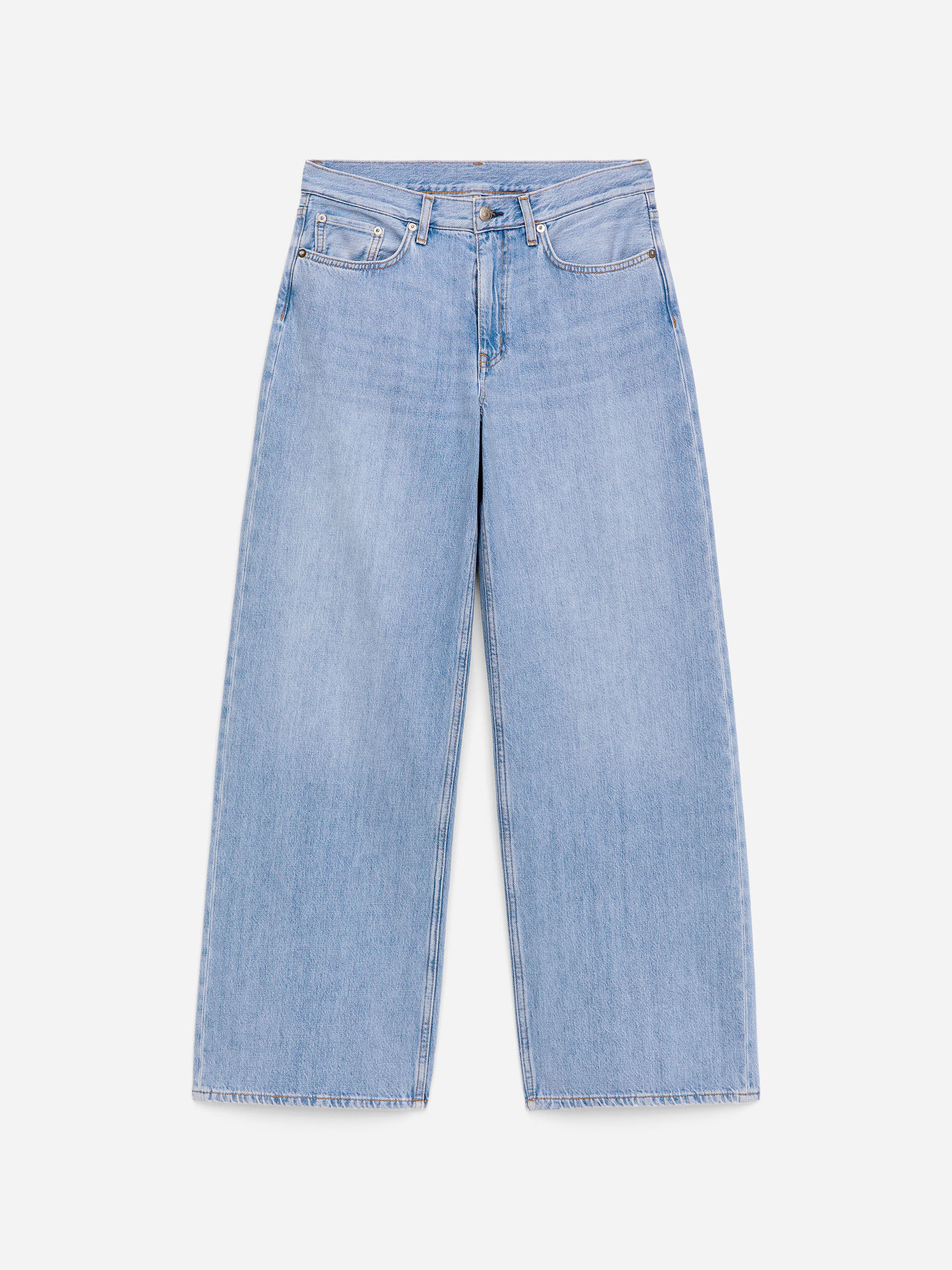 CLOUD Loose Wide Jeans-Blue-17384