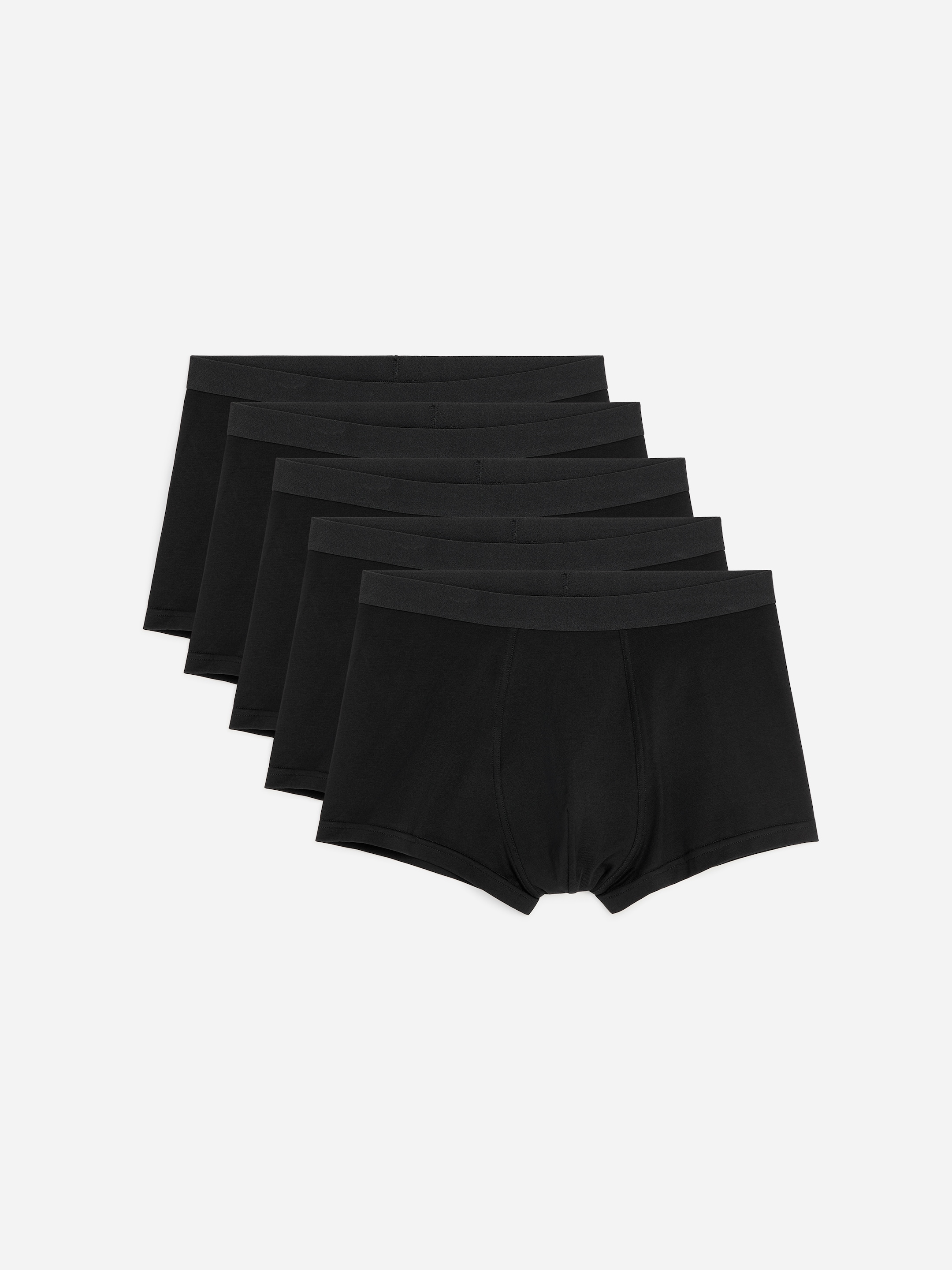 Jersey Trunks Set of 5-Black-20944