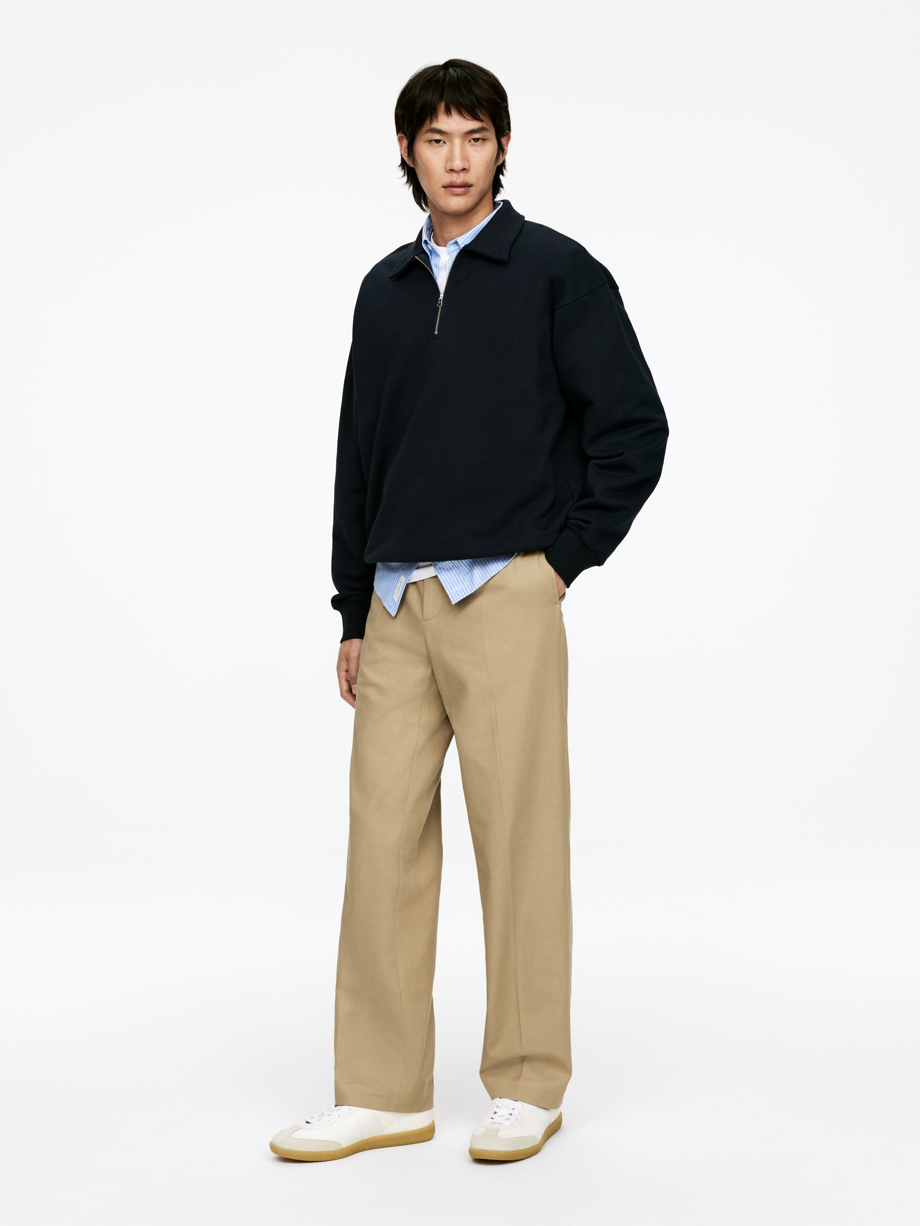 Tailored Cotton Trousers - Beige - Relaxed fit - Men - StillMedia/Lookbook - 4