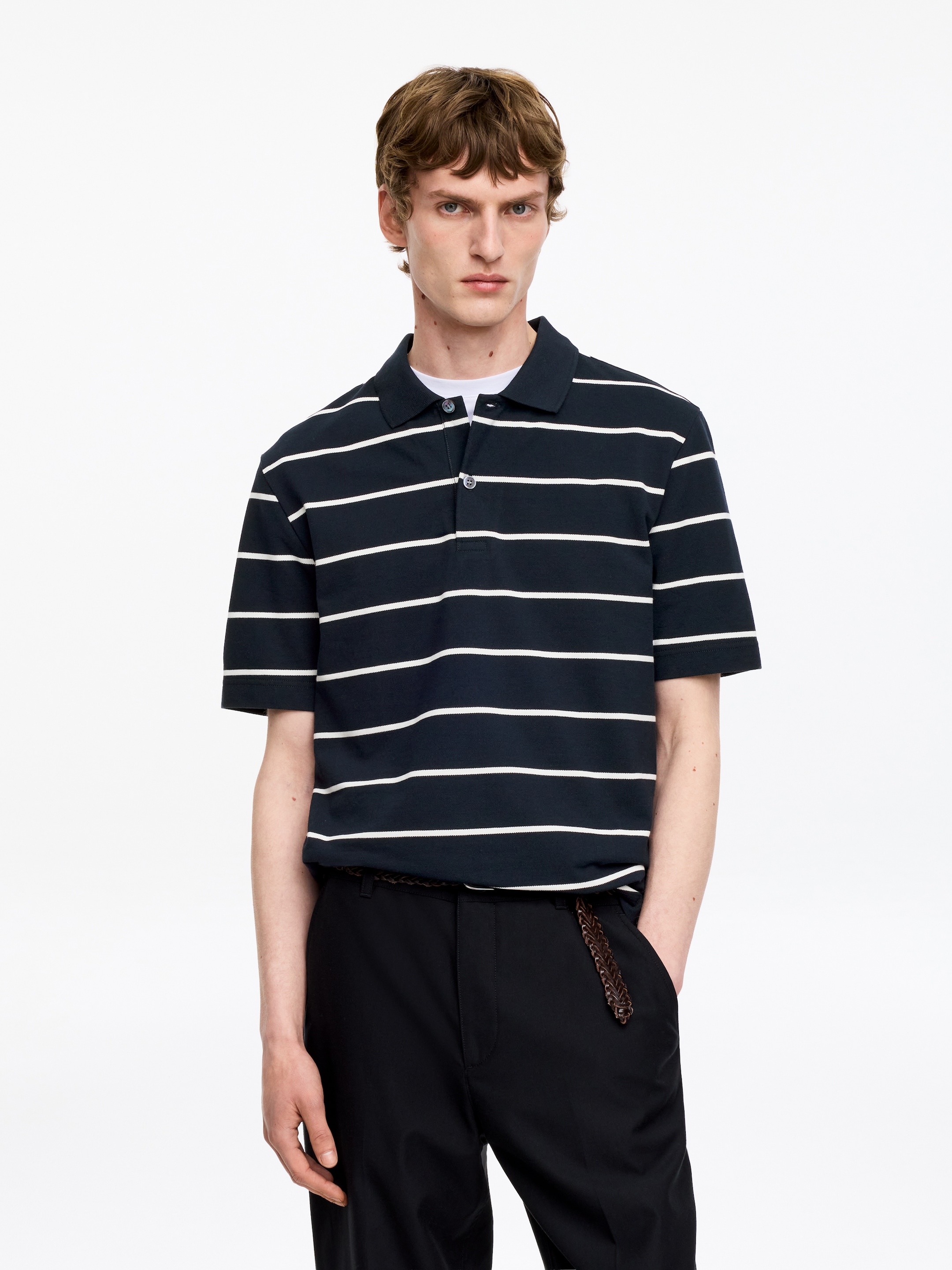 Pikee-Poloshirt - Dunkelblau/gestreift - Regular Fit - Men - StillMedia/Lookbook - 4