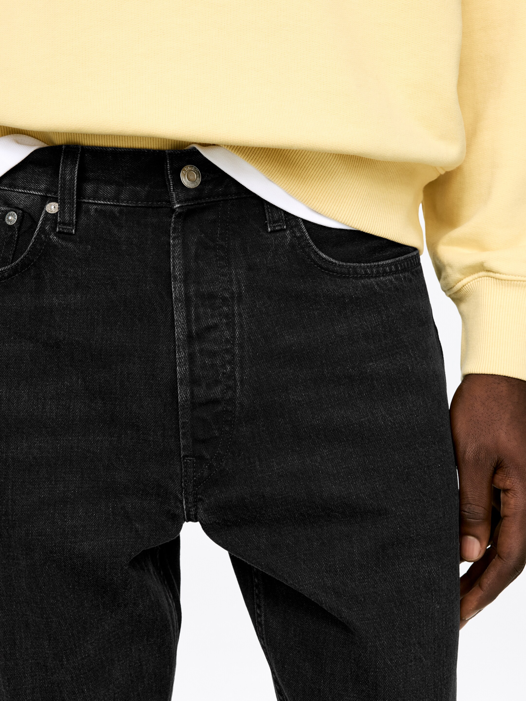 Προβολή μεγαλύτερης εικόνας: CLIFF Regular Straight Jeans - Μαύρο - Men | H&M GR 2