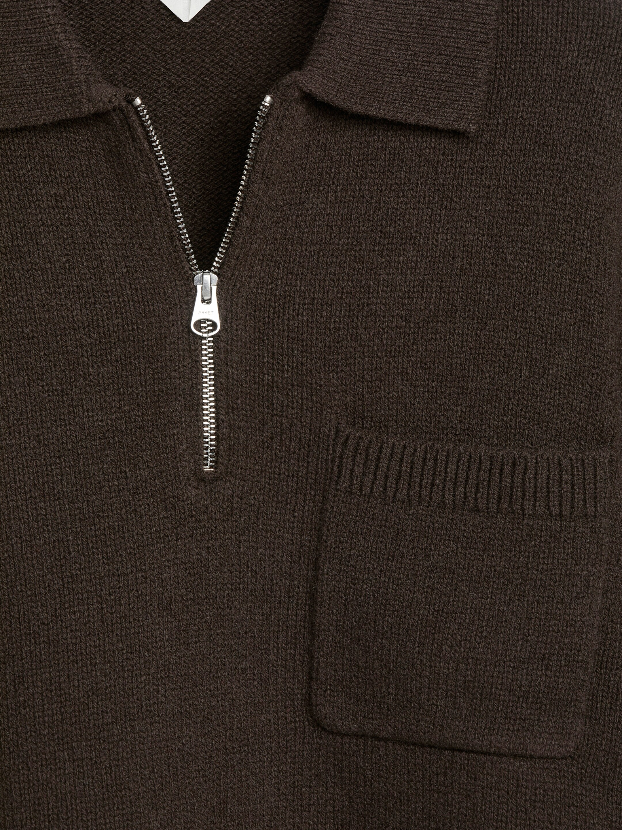 Agrandir l'image: Polo en maille de laine avec fermeture éclair - Marron - HOMME | H&M CH 6