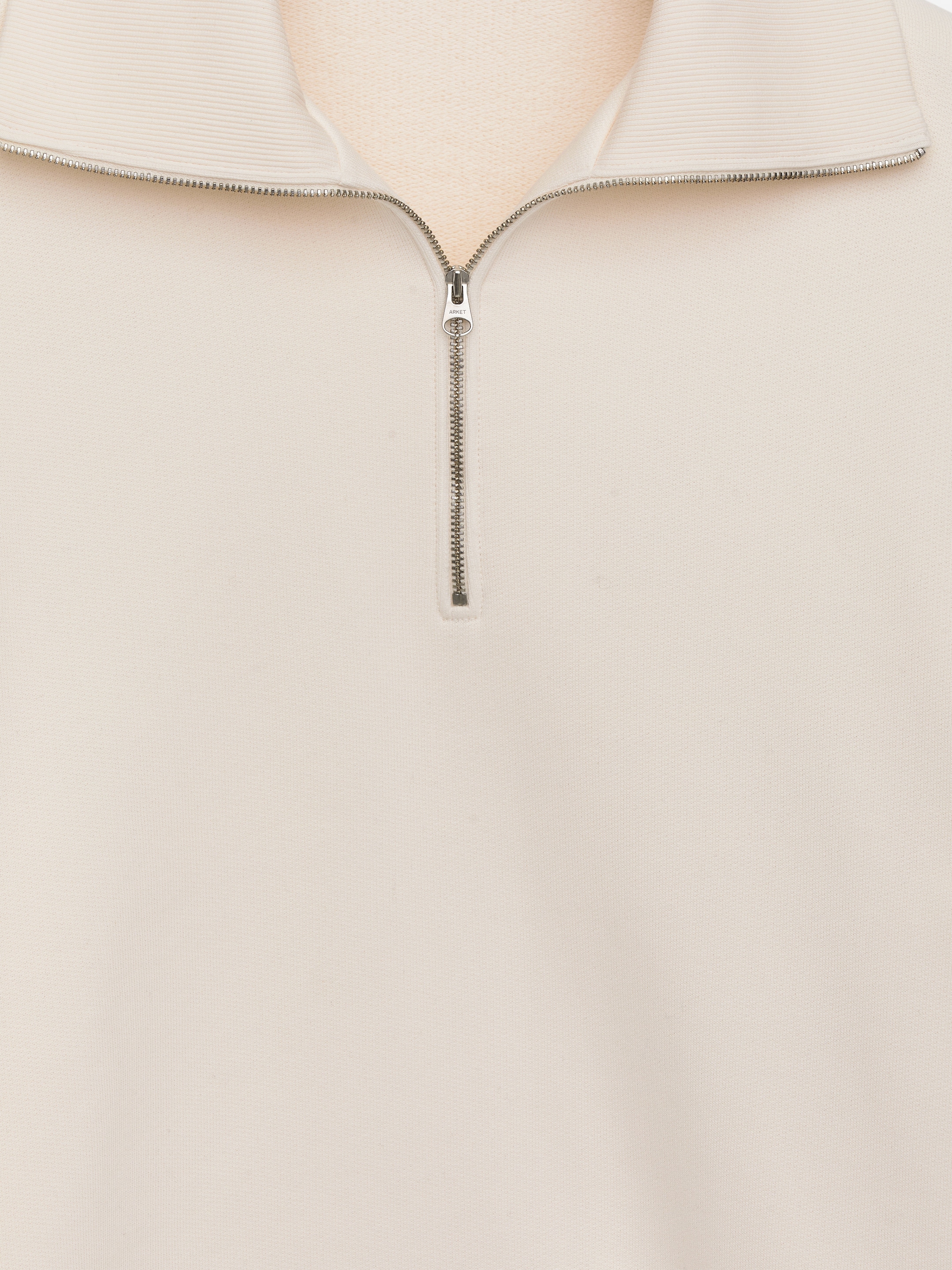 Sweatshirt med half zip - Vit - Regular fit - Men - StillMedia/DescriptiveDetail - 1