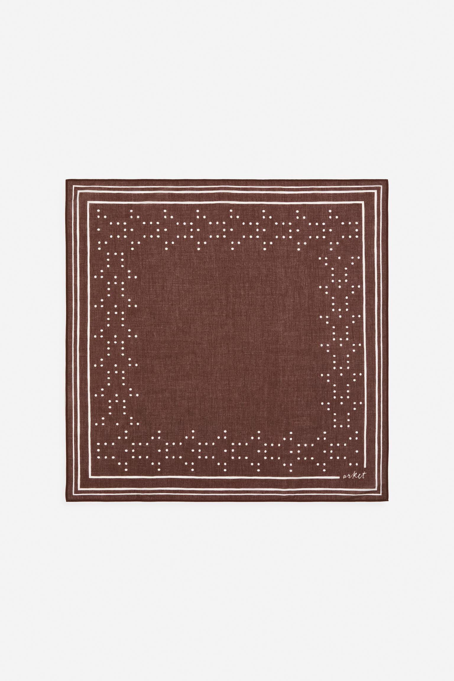 Bandana en coton - Marron foncé/Rouge/Blanc/Bleu/Carreaux