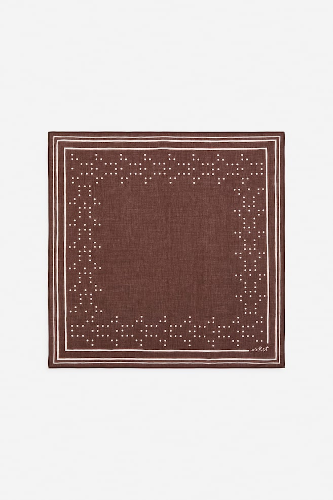 Bandana en coton - Marron foncé/Rouge/Blanc/Bleu/Carreaux - 1