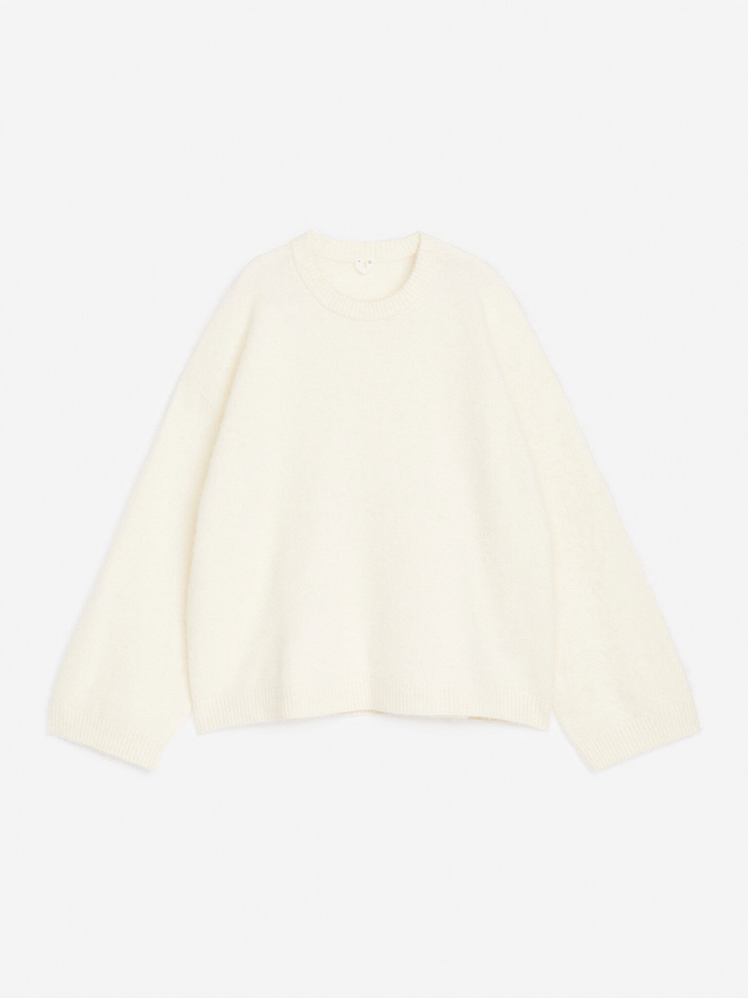 Alpaca-Wool Blend Jumper - Off White/Black/Red/Dark Burgundy/Beige/Light Grey/Reddish Orange - 2