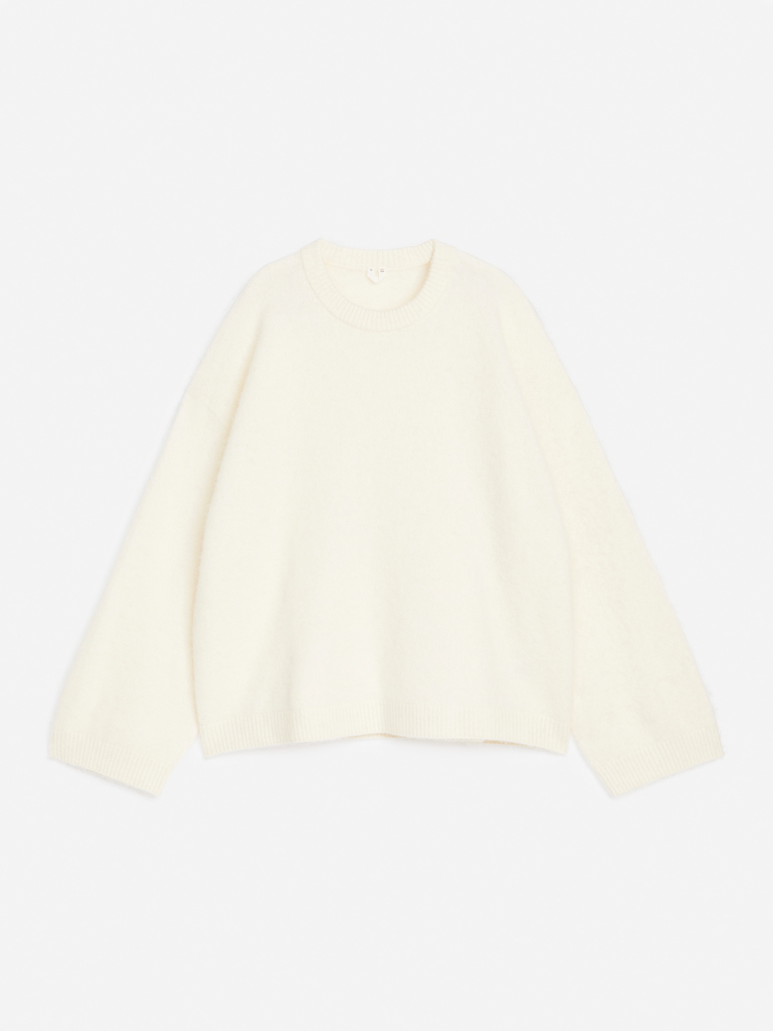 Pullover aus Alpakawolle und Wolle - Cremeweiß/Schwarz/Beige/Rötliches Orange/Hellgrau - 2