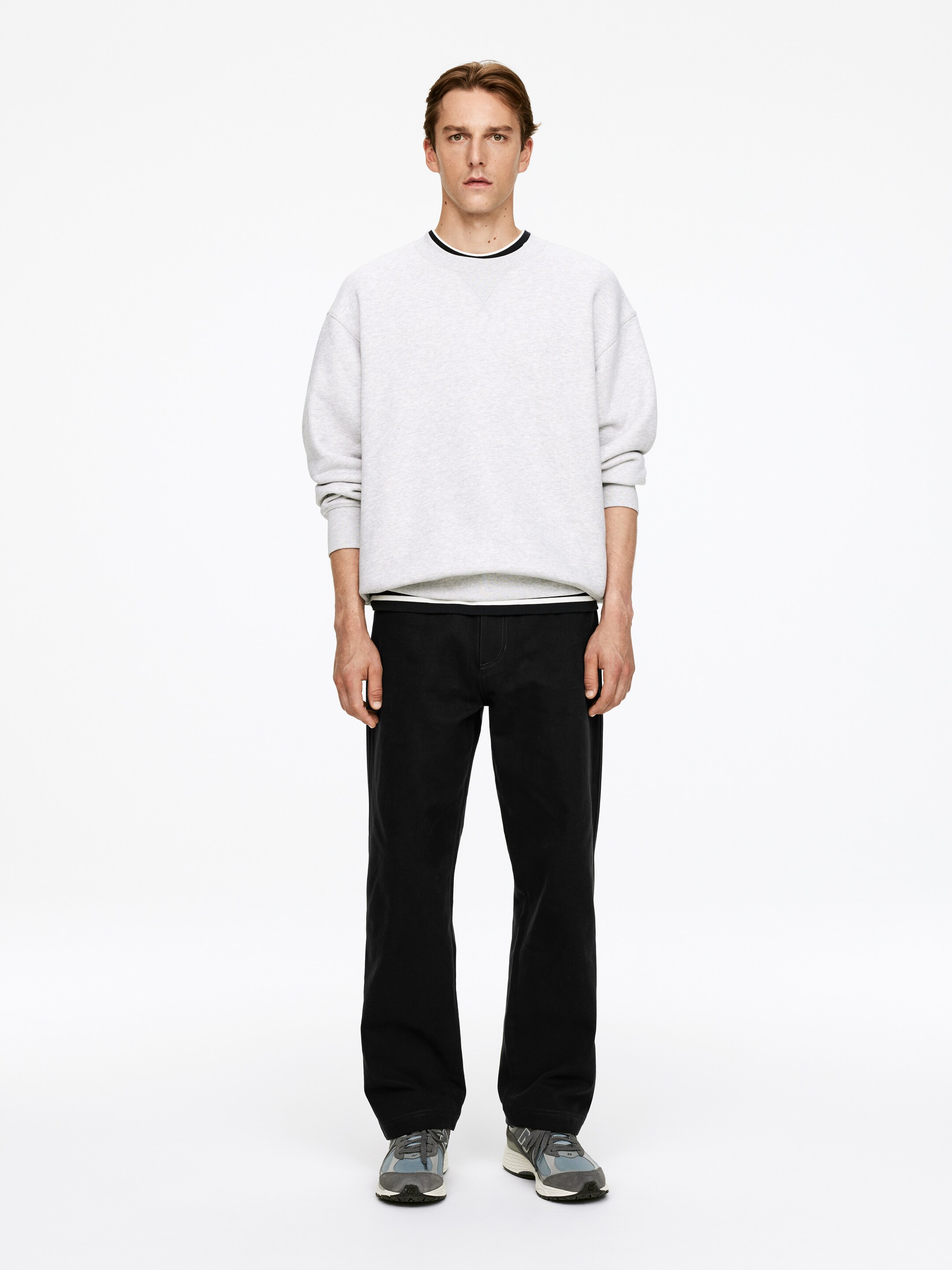 Se større billede: 5-lommers bukser i loose fit - Offblack - HERRE | H&M DK 1