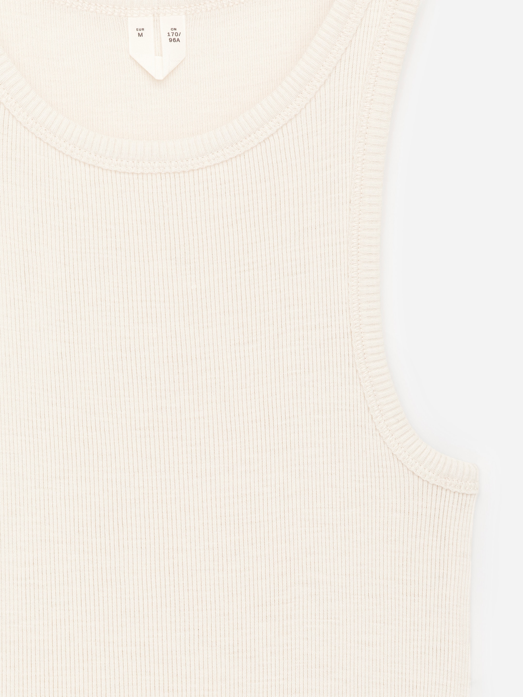 Top de tirantes de tipo deportivo de lana y seda - Blanco roto - Corte estándar - Women - StillMedia/DescriptiveDetail - 1